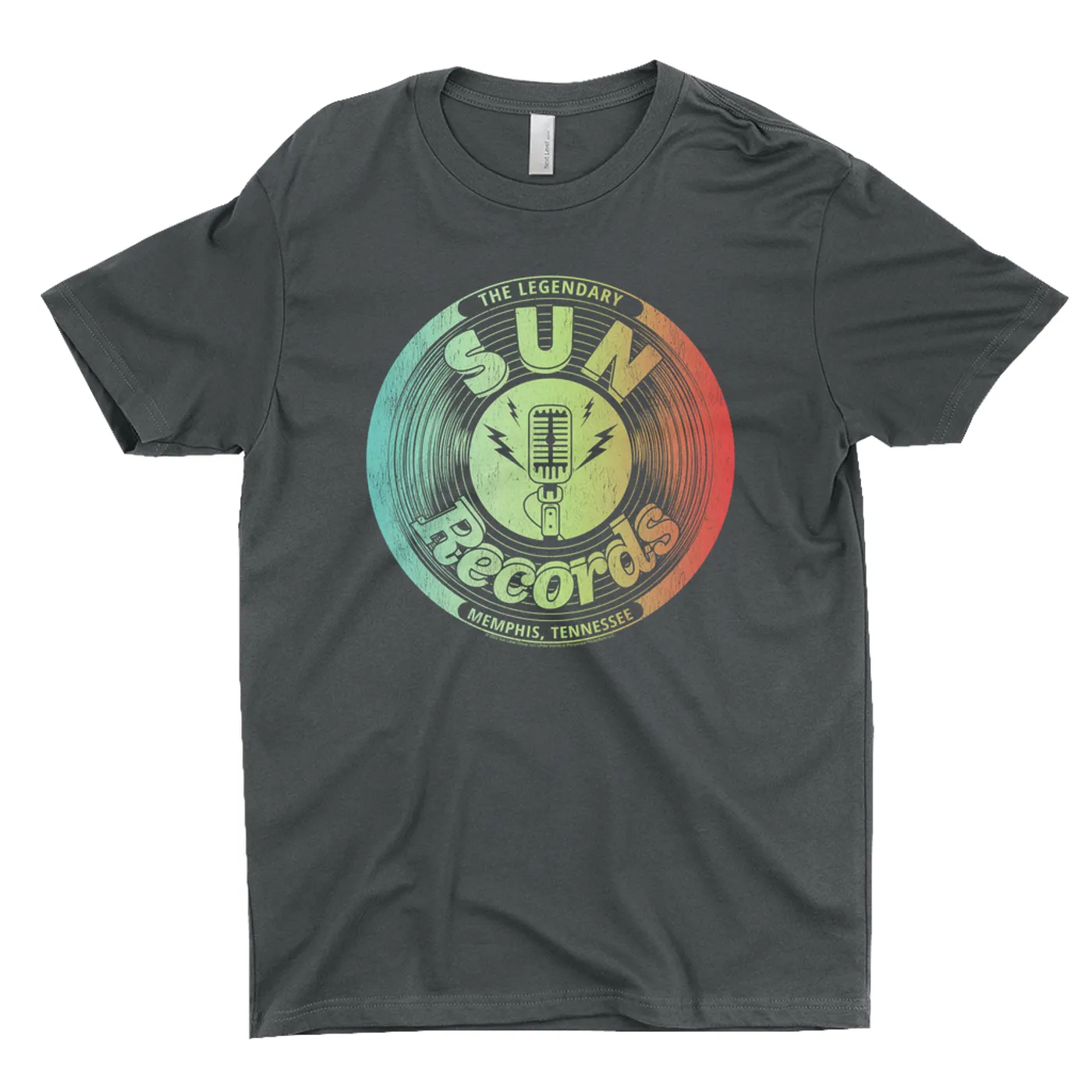 Sun Records T-Shirt | Ombre Microphone Studio Logo Sun Records Shirt