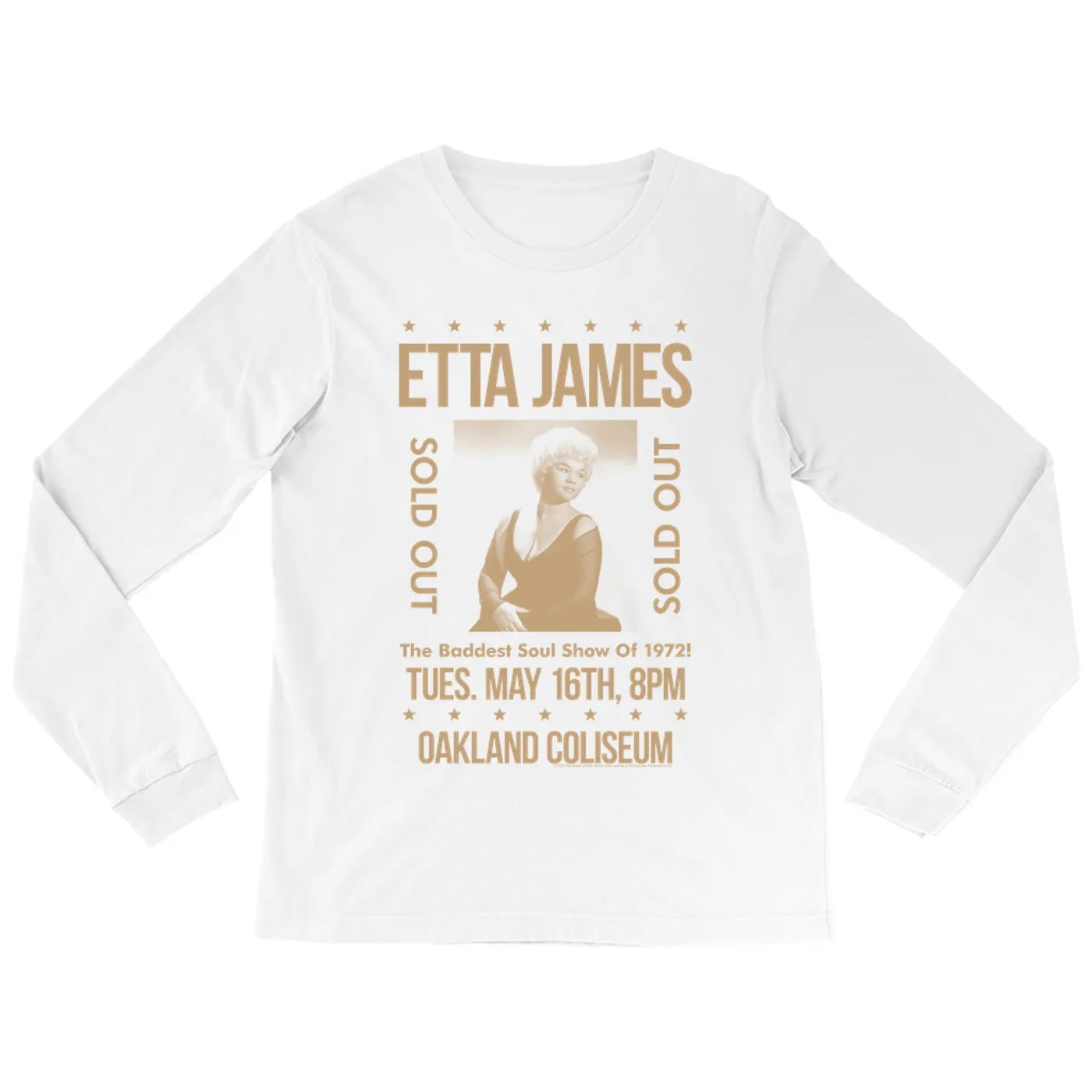 Etta James Long Sleeve Shirt | Sold Out Oakland Coliseum Performance Etta James Shirt