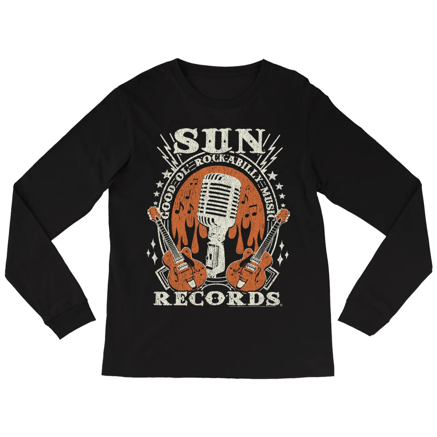 Sun Records Long Sleeve Shirt | Good Ol' Rockabilly Music Distressed Sun Records Shirt