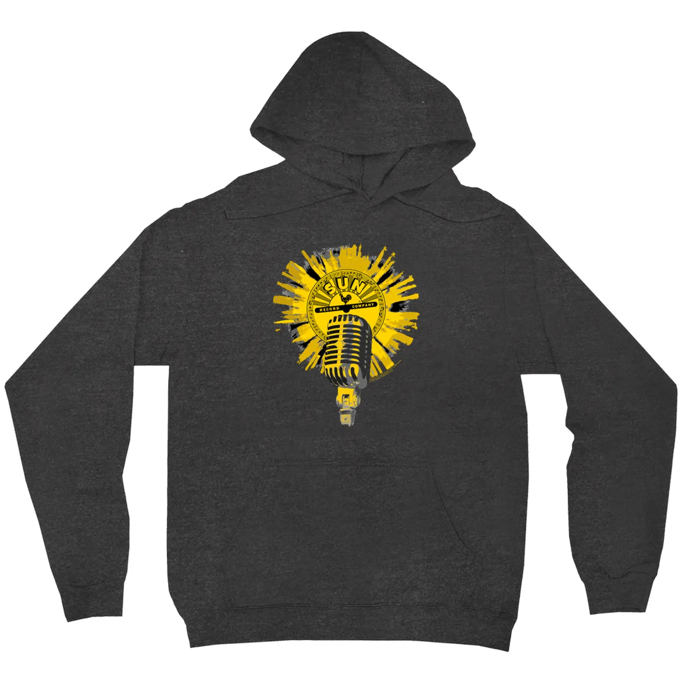 Sun Records Hoodie | Logo And Mic Yellow Burst Sun Records Hoodie