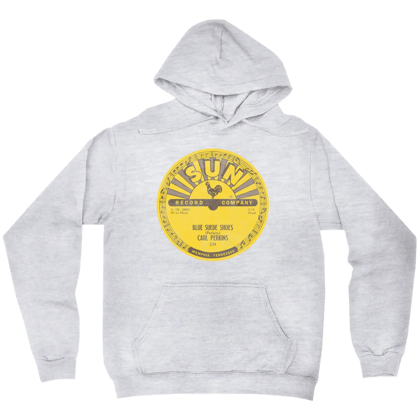 Carl Perkins Hoodie | Blue Suede Shoes Record Label Distressed Carl Perkins Hoodie