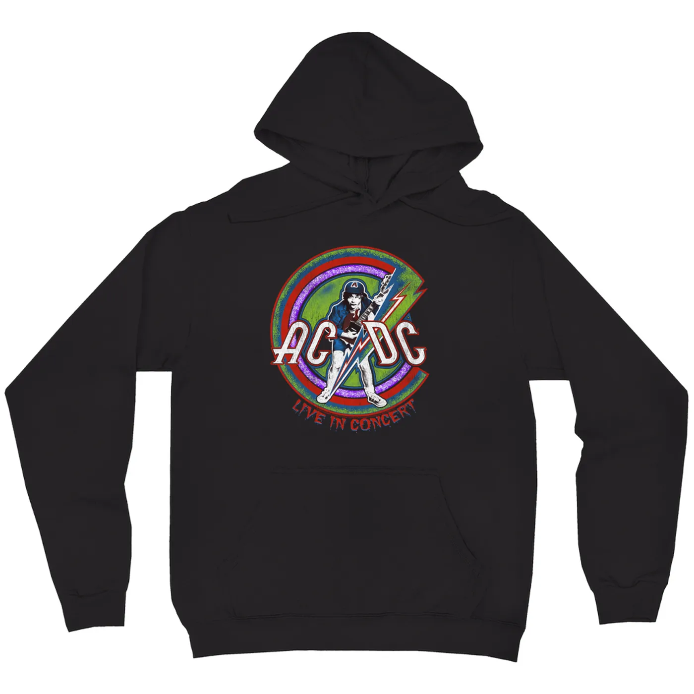 AC/DC Hoodie | Retro Stitched Live In Concert Reissue ACDC Hoodie