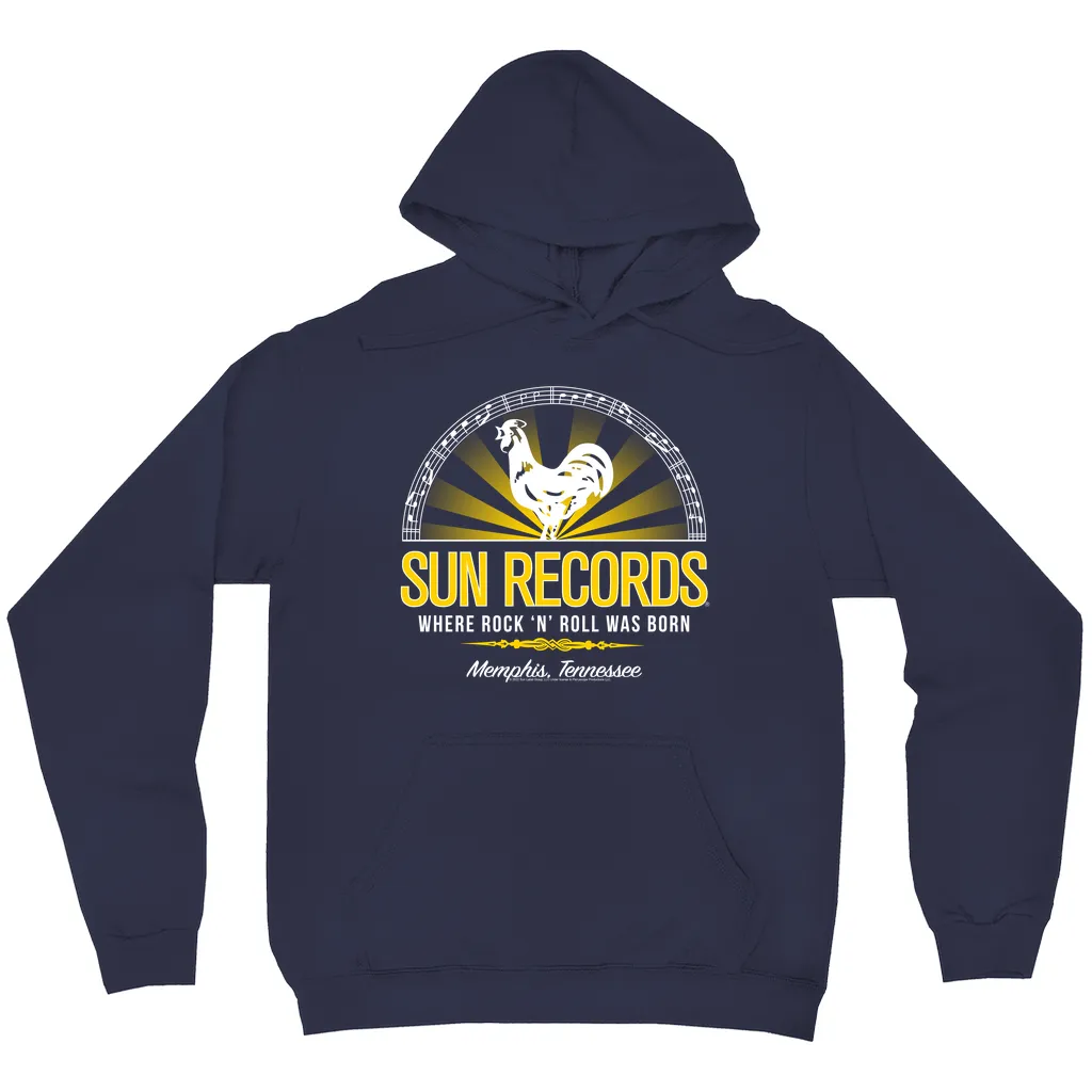 Hoodie | Ombre Rooster Where Rock N' Roll Was Born Hoodie