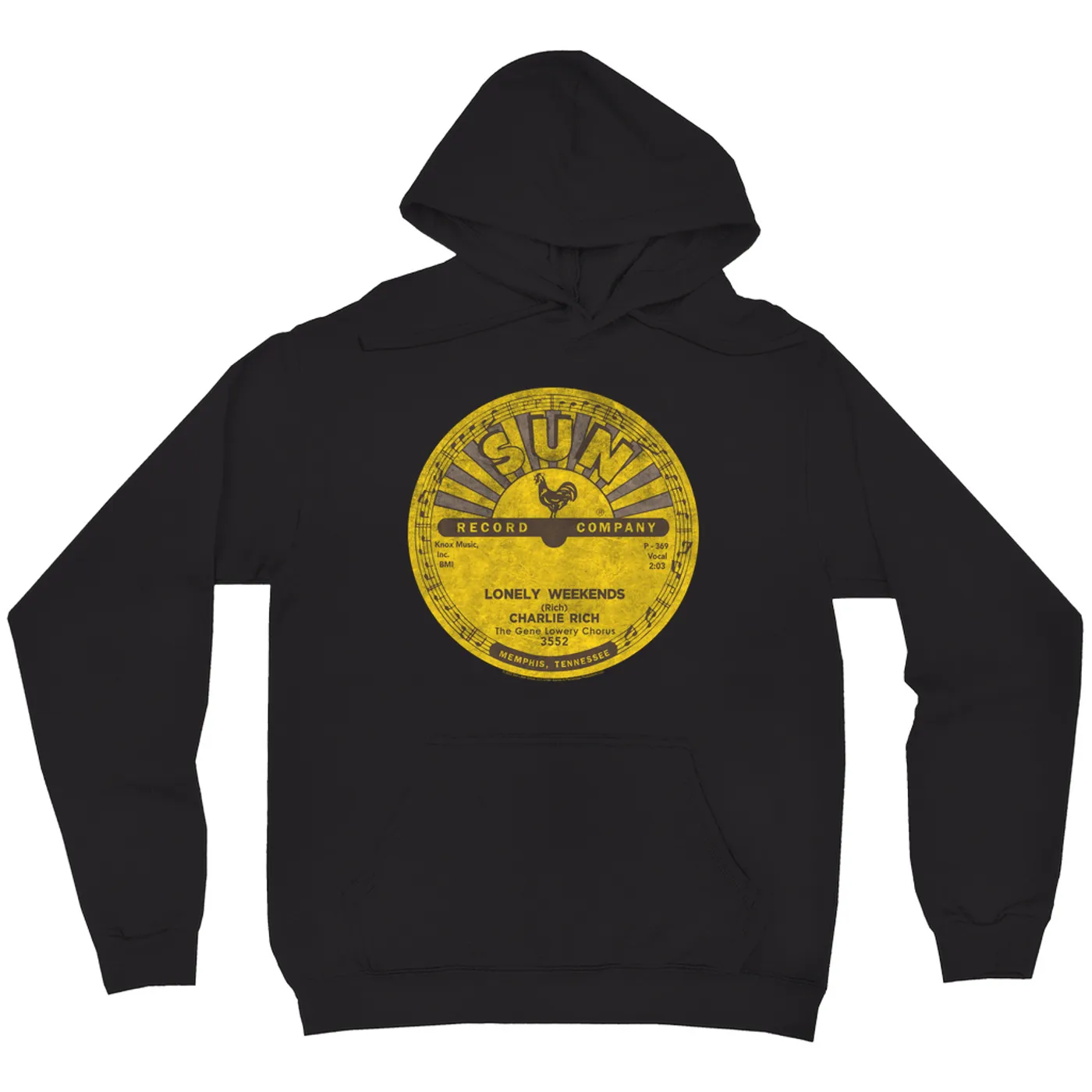 Charlie Rich Hoodie | Lonely Weekends Record Label Distressed Charlie Rich Hoodie