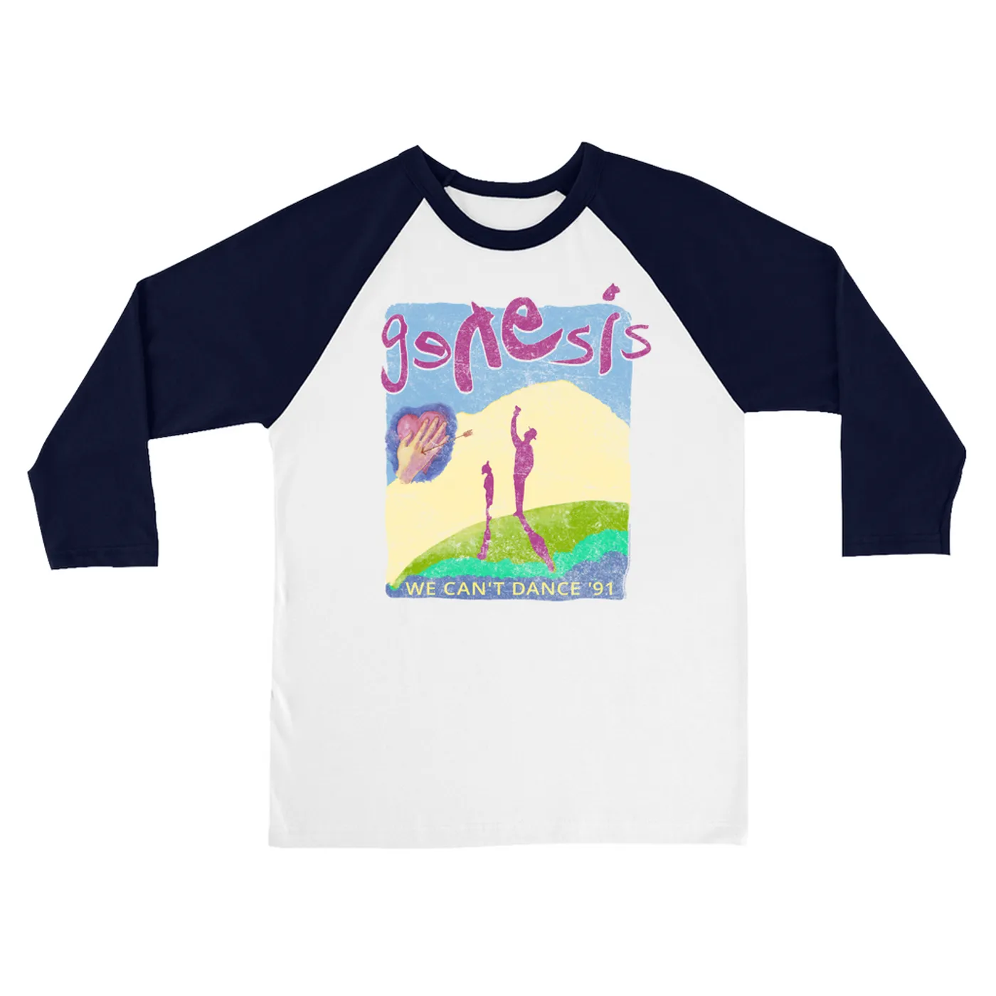 Genesis 3/4 Sleeve Baseball Tee | 1991 We Can't Dance Concert Genesis Shirt