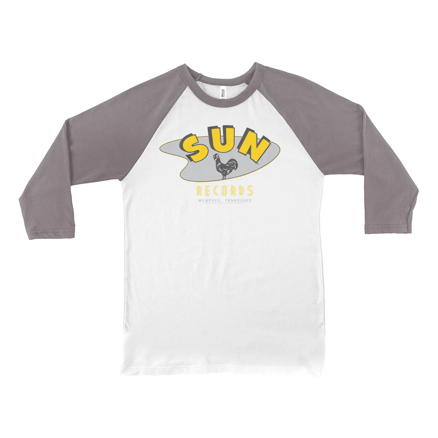 Sun Records 3/4 Sleeve Baseball Tee | Retro Boomerang Logo Sun Records Shirt