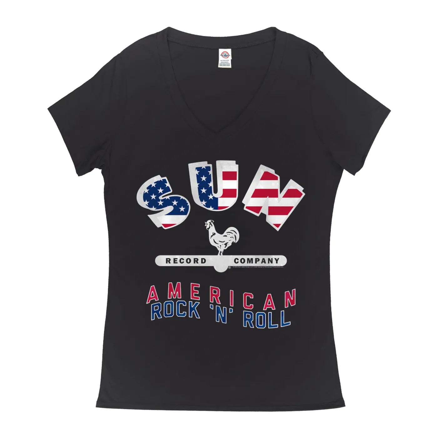 Sun Records Ladies' V-neck T-Shirt | American Rock N' Roll Sun Records Shirt
