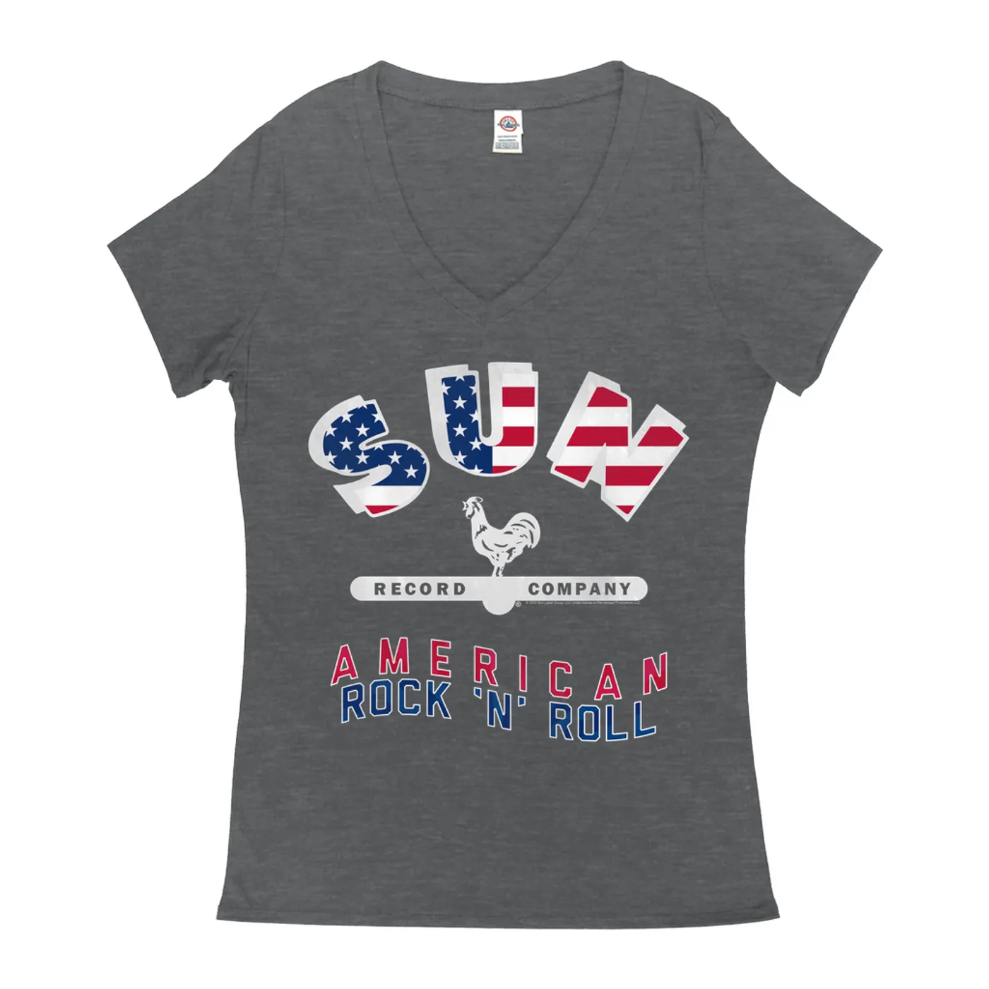 Sun Records Ladies' V-neck T-Shirt | American Rock N' Roll Sun Records Shirt