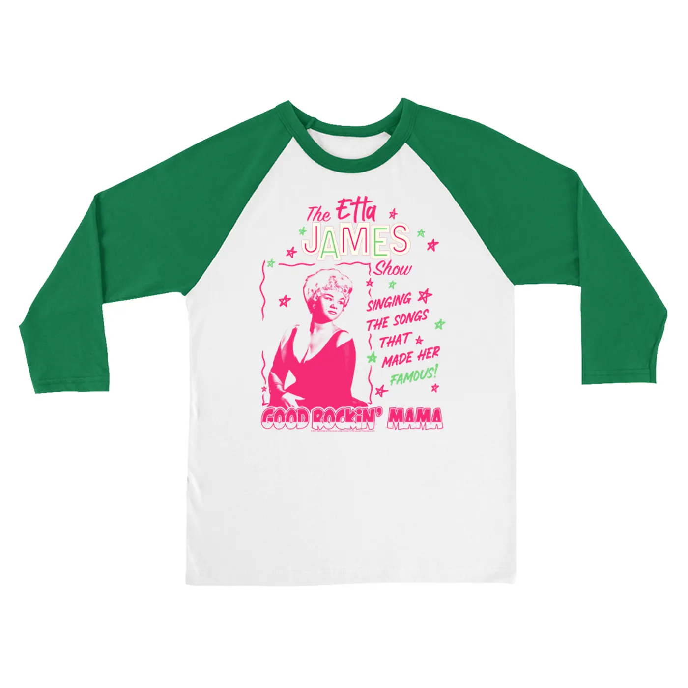 Etta James 3/4 Sleeve Baseball Tee | The Etta James Show 1965 Etta James Shirt