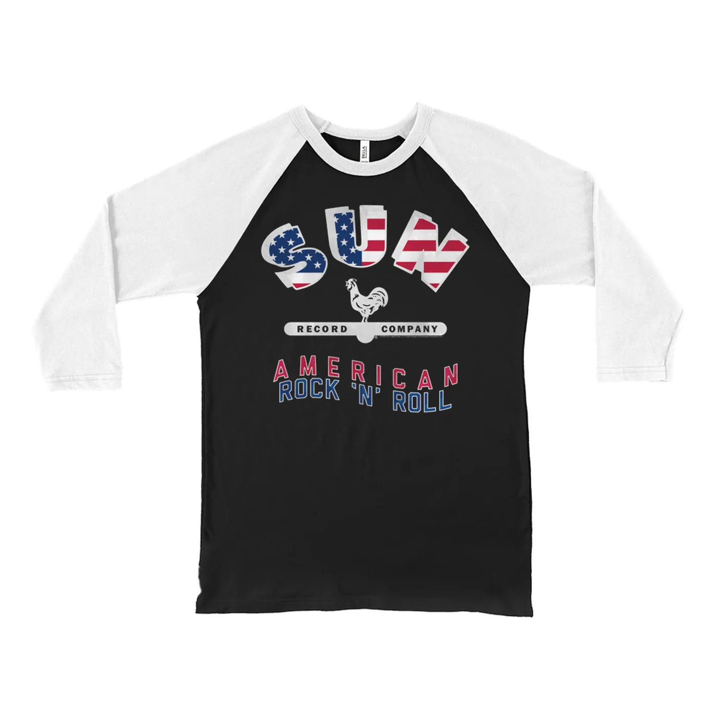 Sun Records 3/4 Sleeve Baseball Tee | American Rock N' Roll Sun Records Shirt