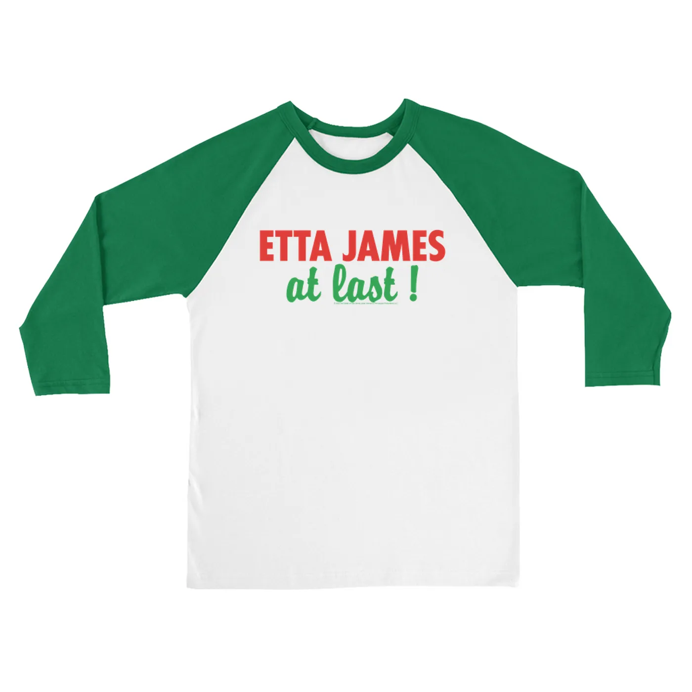 Etta James 3/4 Sleeve Baseball Tee | At Last Album Logo Etta James Shirt