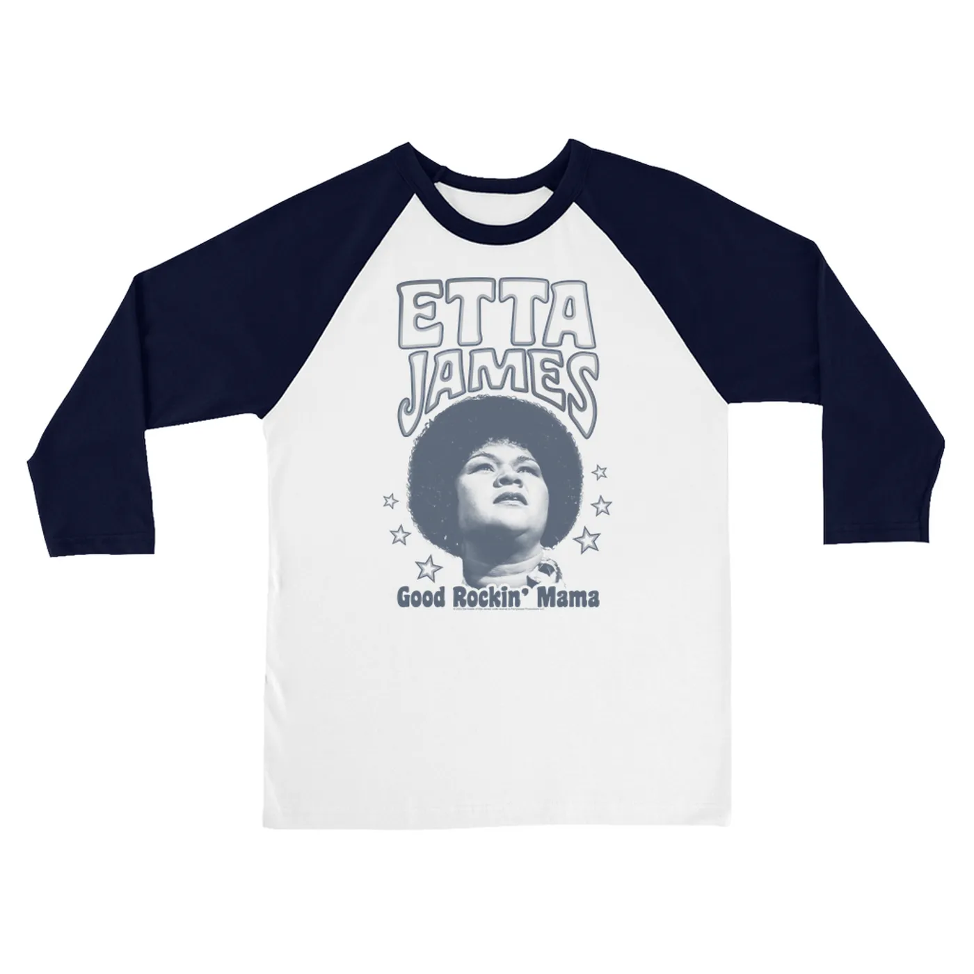 Etta James 3/4 Sleeve Baseball Tee | Star Power Good Rockin' Mama Etta James Shirt