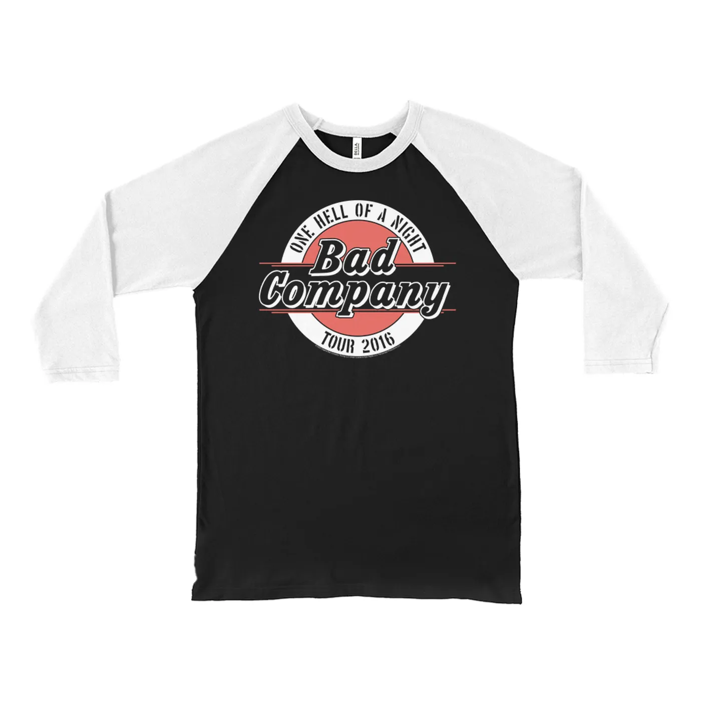 Bad Company 3/4 Sleeve Baseball Tee | One Hell Of A Night 2016 Tour Bad Company Shirt