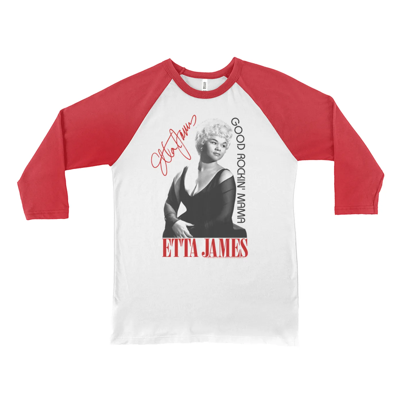 Etta James 3/4 Sleeve Baseball Tee | 1965 Good Rockin' Mama With Signature Etta James Shirt