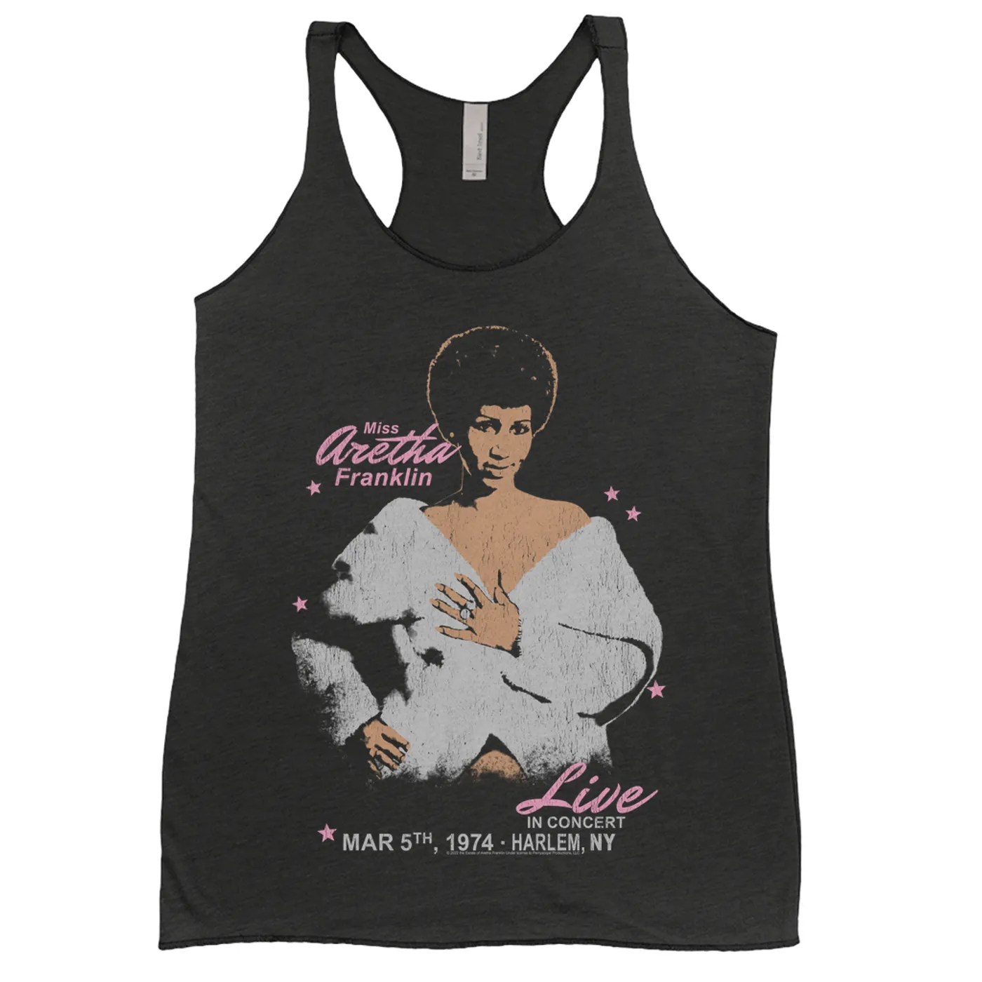 Aretha Franklin Ladies' Tank Top | Harlem Live Concert 1974 Aretha Franklin Shirt