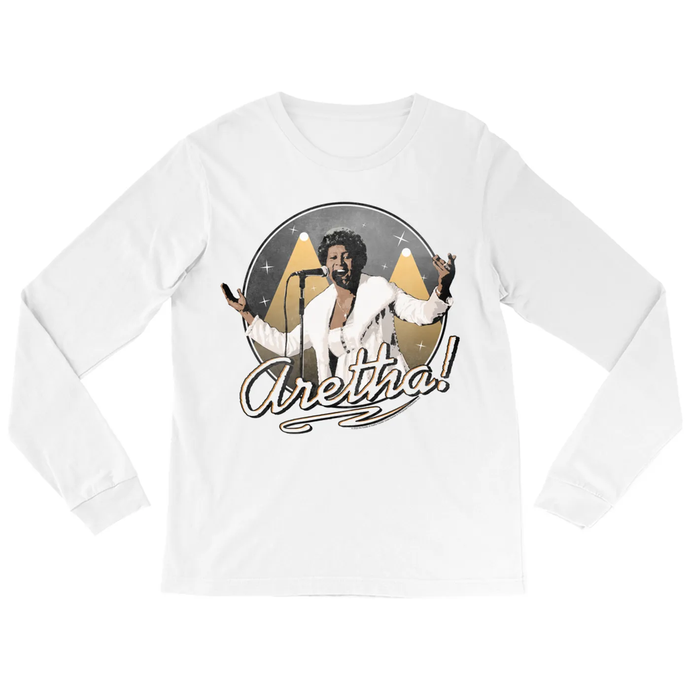 Aretha Franklin Long Sleeve Shirt | In The Spot Light Distressed Aretha Franklin Shirt