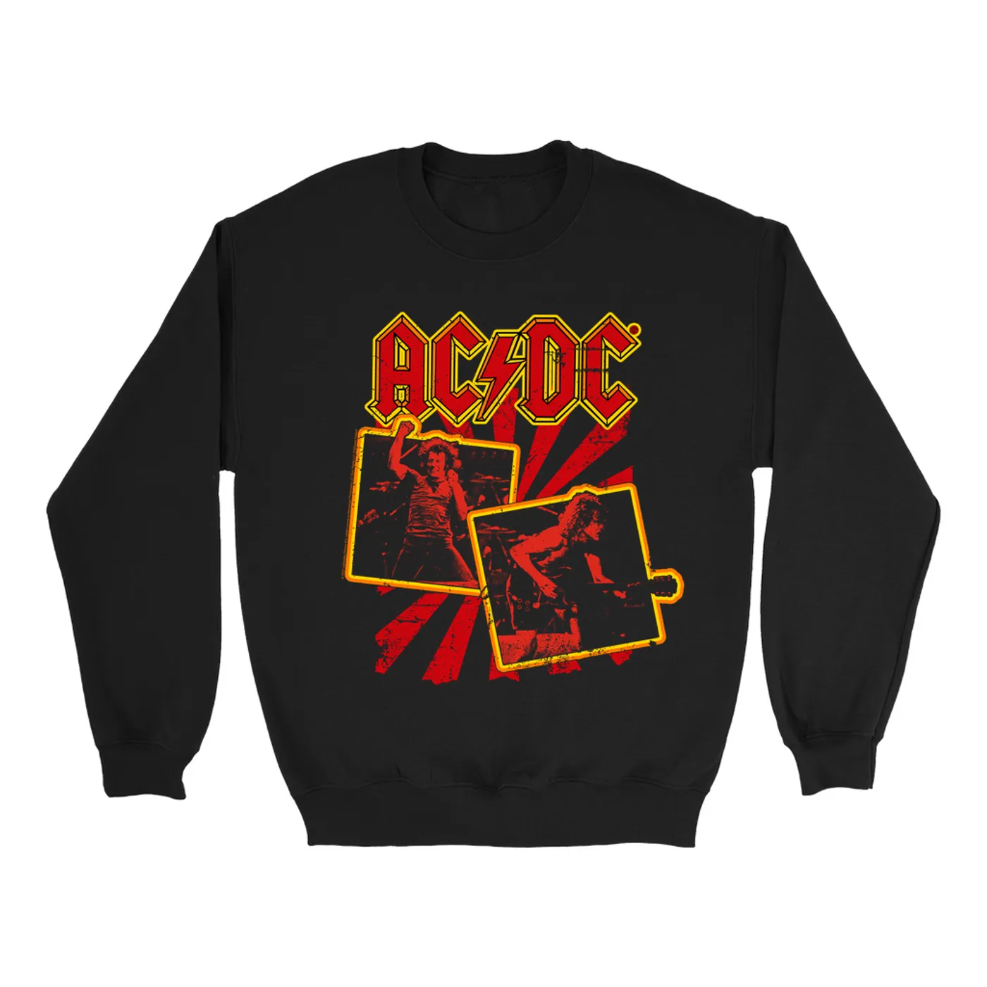 AC/DC Sweatshirt | Back In Black Tour 1980 Distressed ACDC Sweatshirt