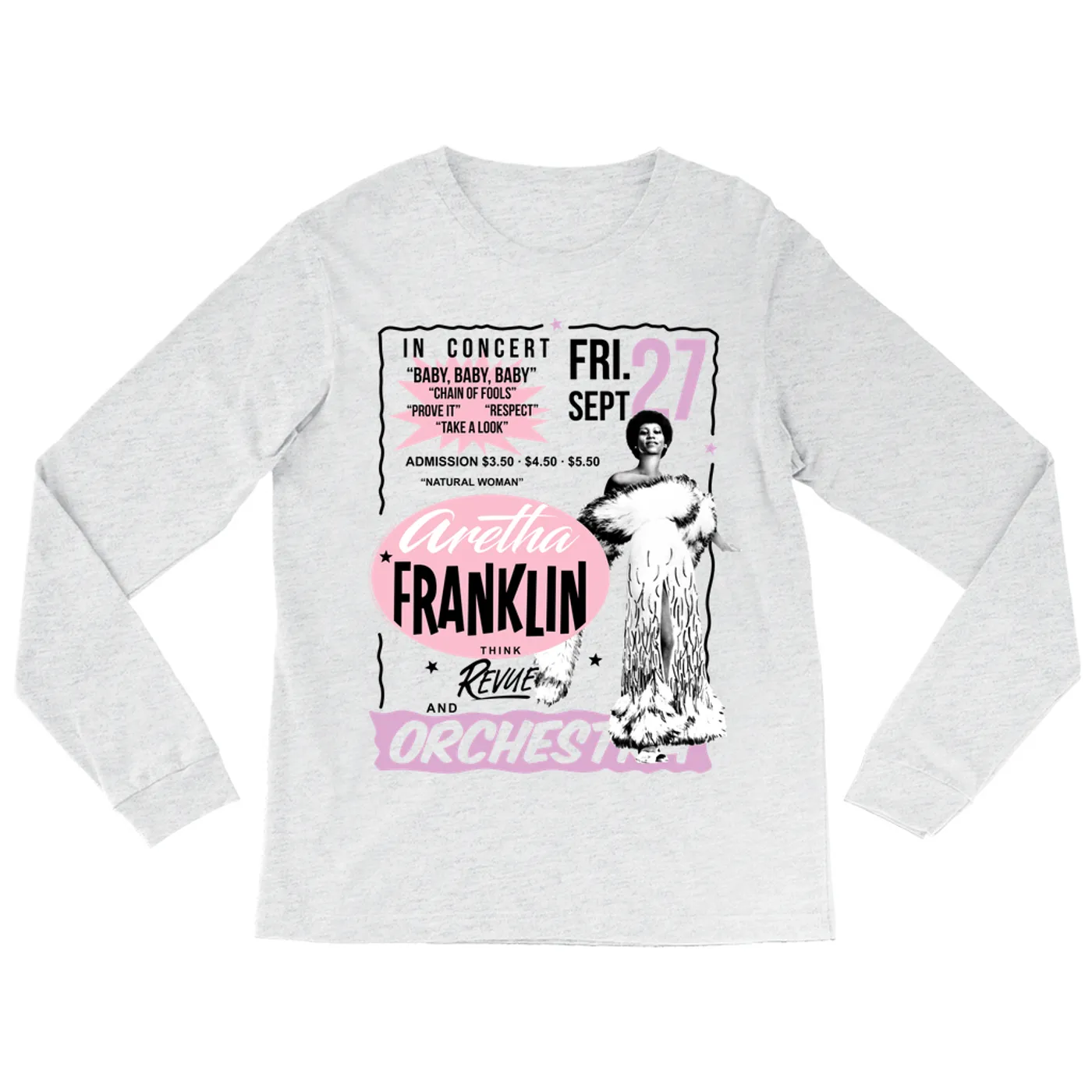 Aretha Franklin Long Sleeve Shirt | Revue And Orchestra In Concert Aretha Franklin Shirt