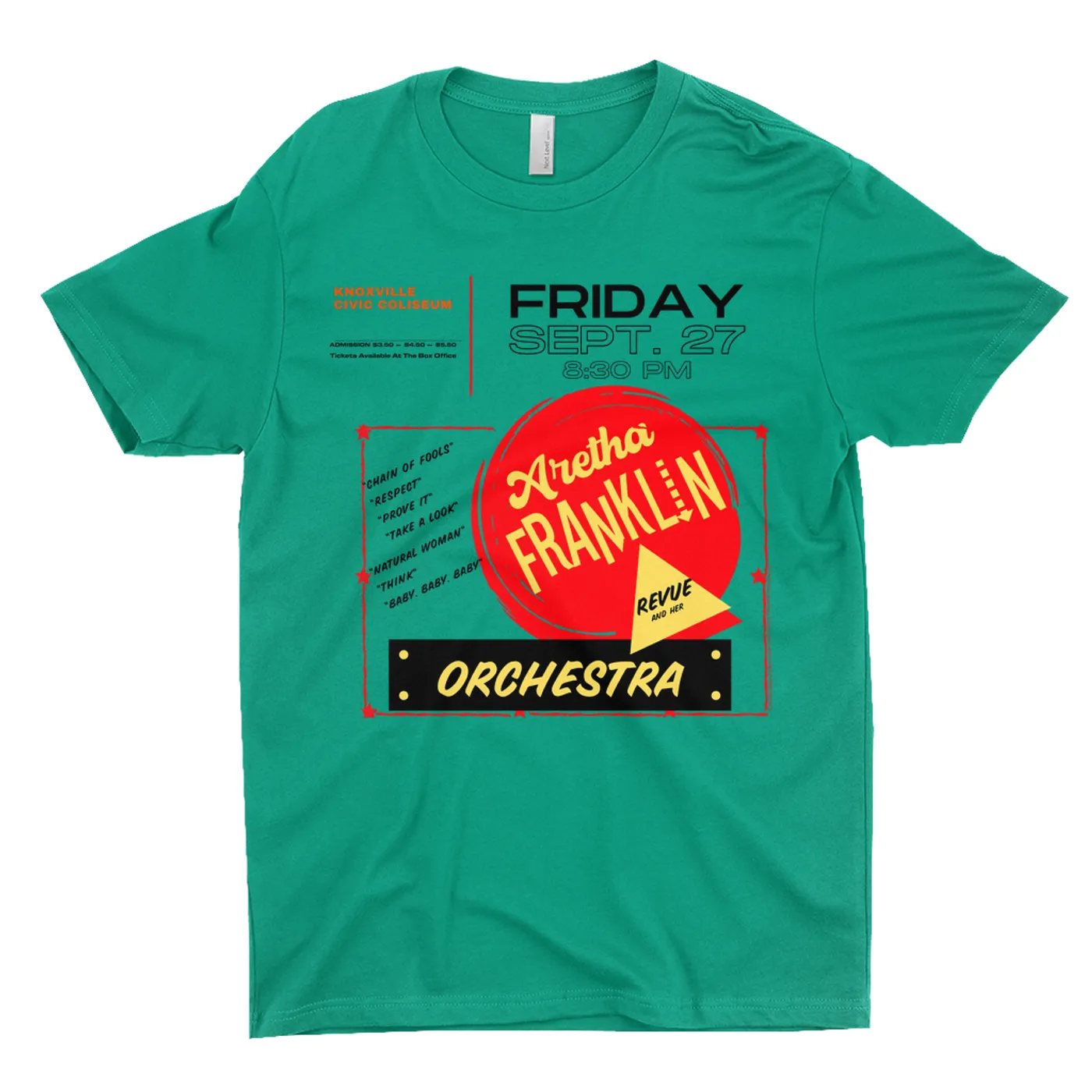 Aretha Franklin T-Shirt | Knoxville Revue And Orchestra Aretha Franklin Shirt