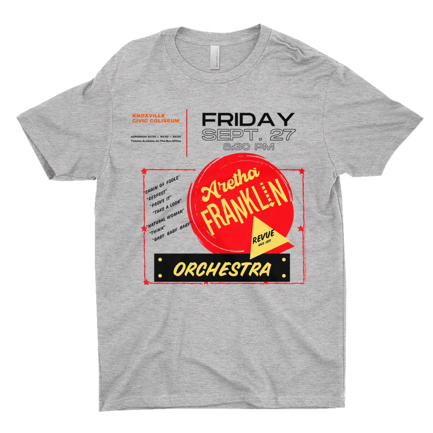 Aretha Franklin T-Shirt | Knoxville Revue And Orchestra Aretha Franklin Shirt