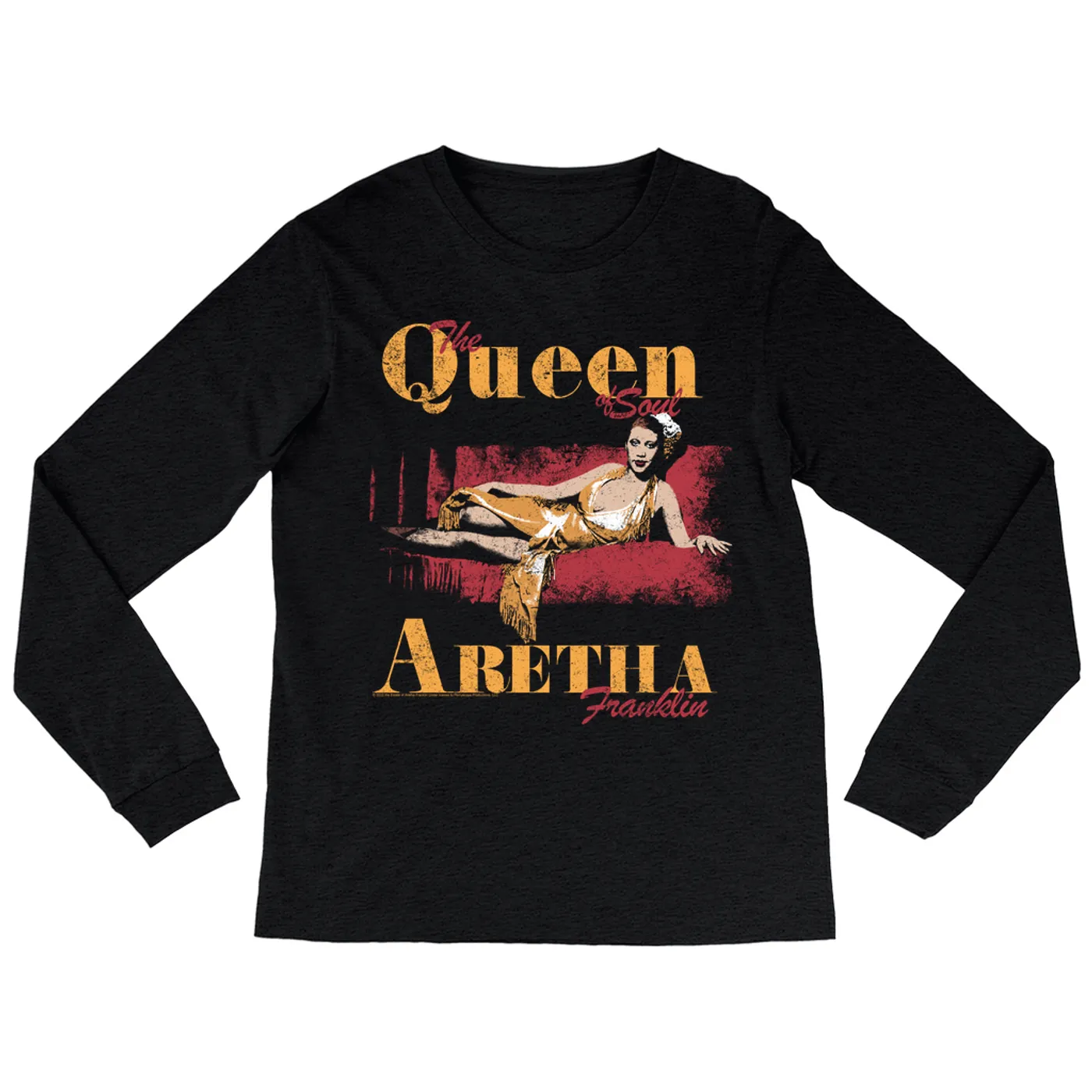Aretha Franklin Long Sleeve Shirt | The Queen Of Soul La Diva Distressed Aretha Franklin Shirt