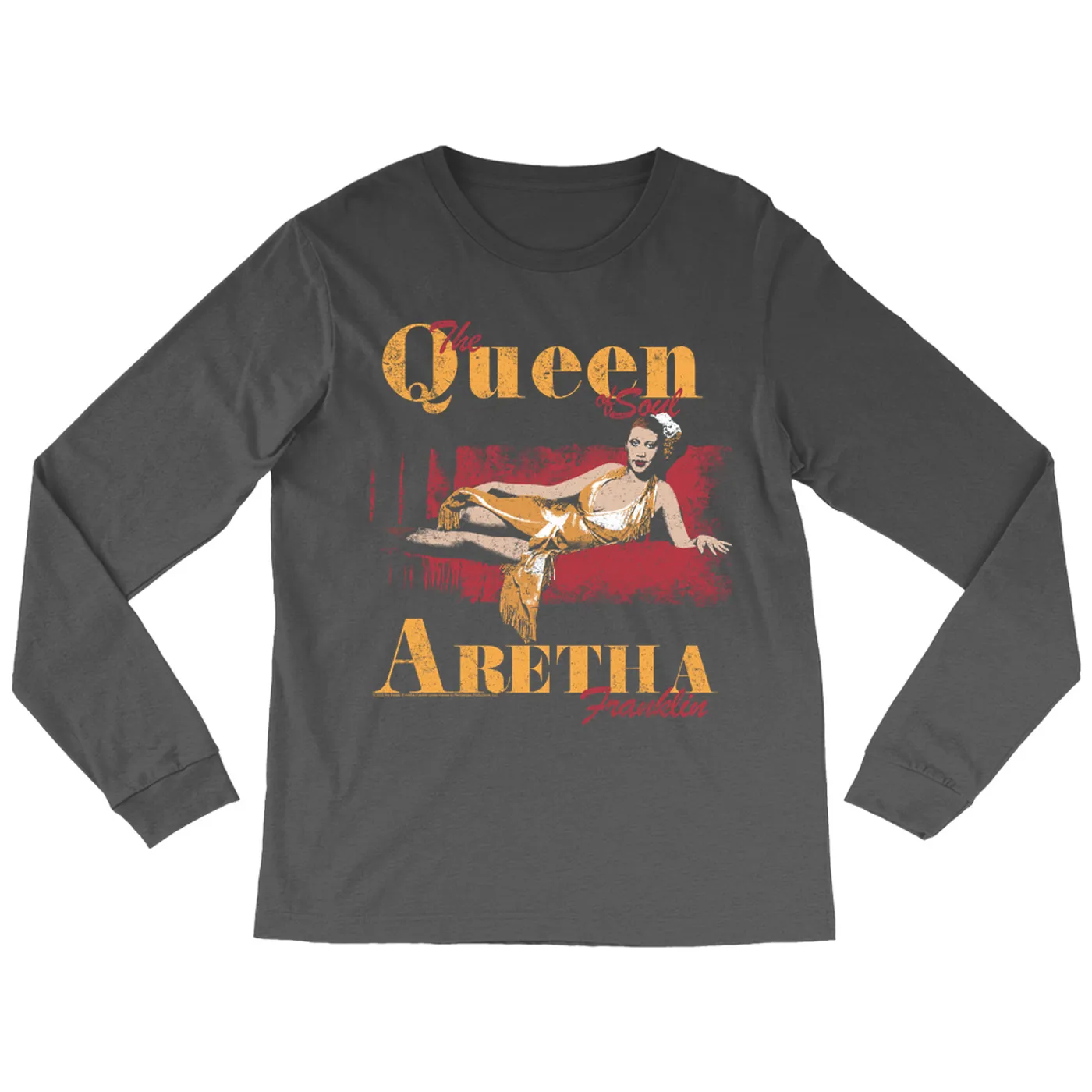 Aretha Franklin Long Sleeve Shirt | The Queen Of Soul La Diva Distressed Aretha Franklin Shirt