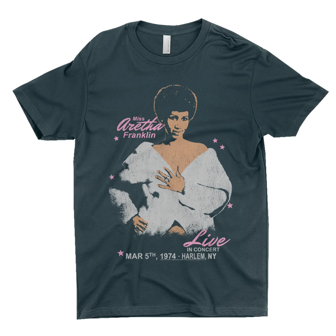 Aretha Franklin T-Shirt | Harlem Live Concert 1974 Aretha Franklin Shirt