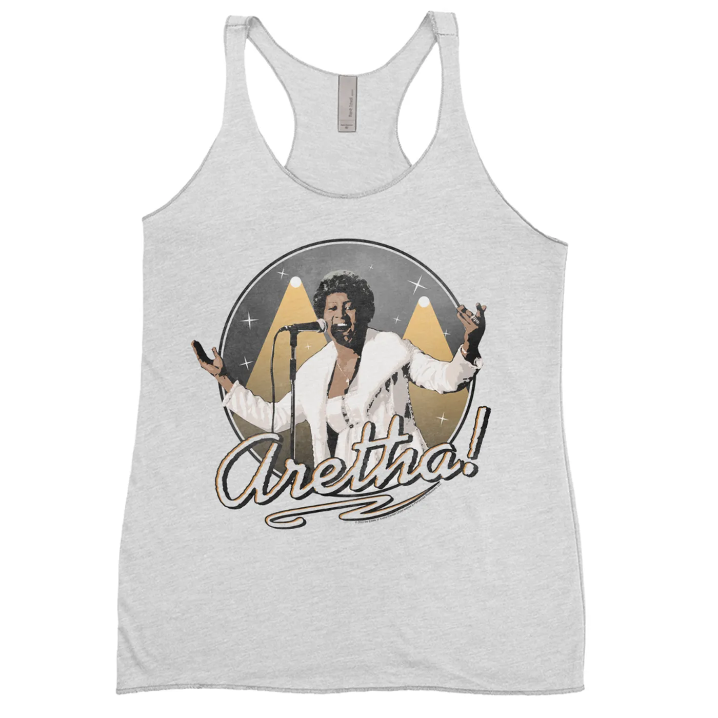 Aretha Franklin Ladies' Tank Top | In The Spot Light Distressed Aretha Franklin Shirt