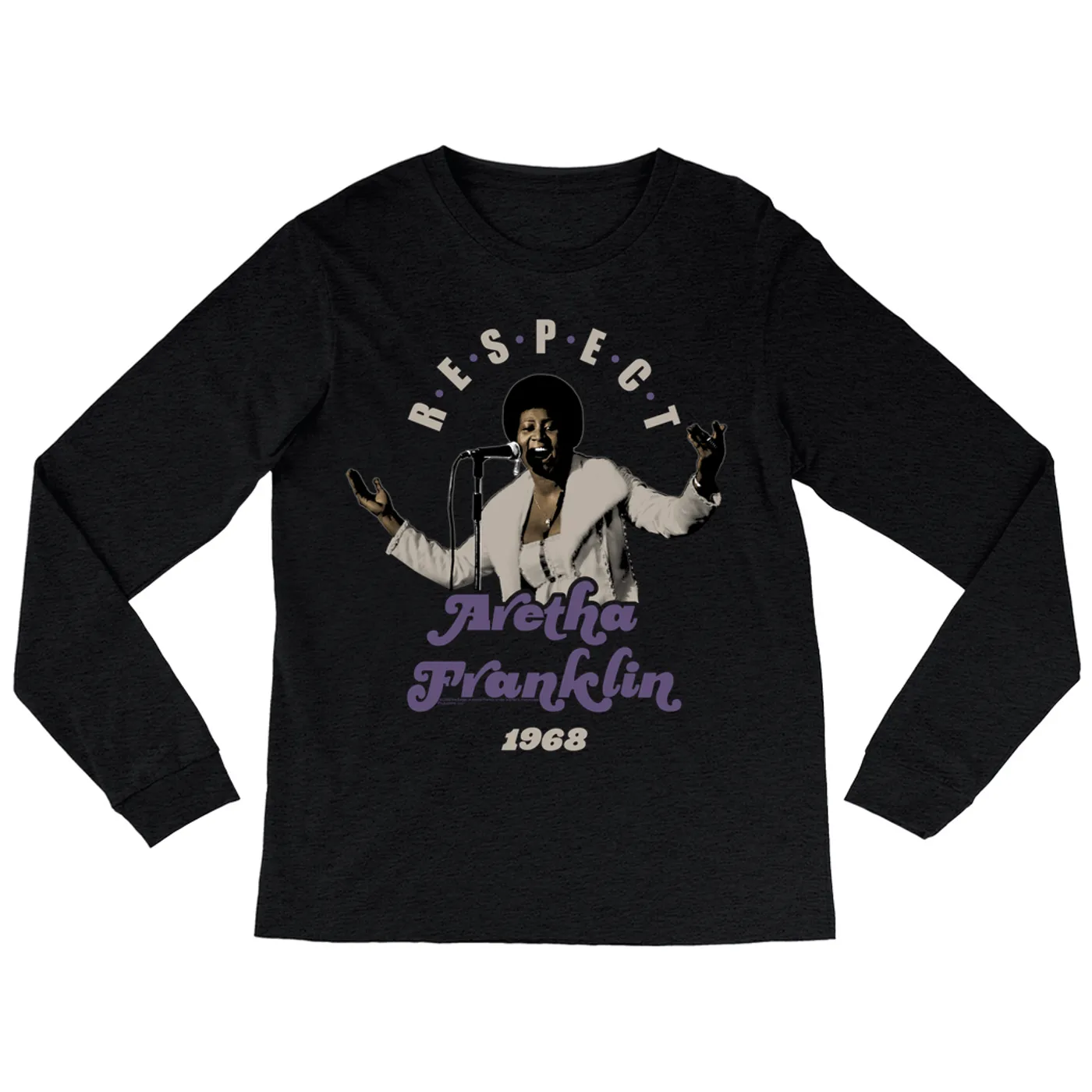 Aretha Franklin Long Sleeve Shirt | Respect On Stage 1968 Aretha Franklin Shirt