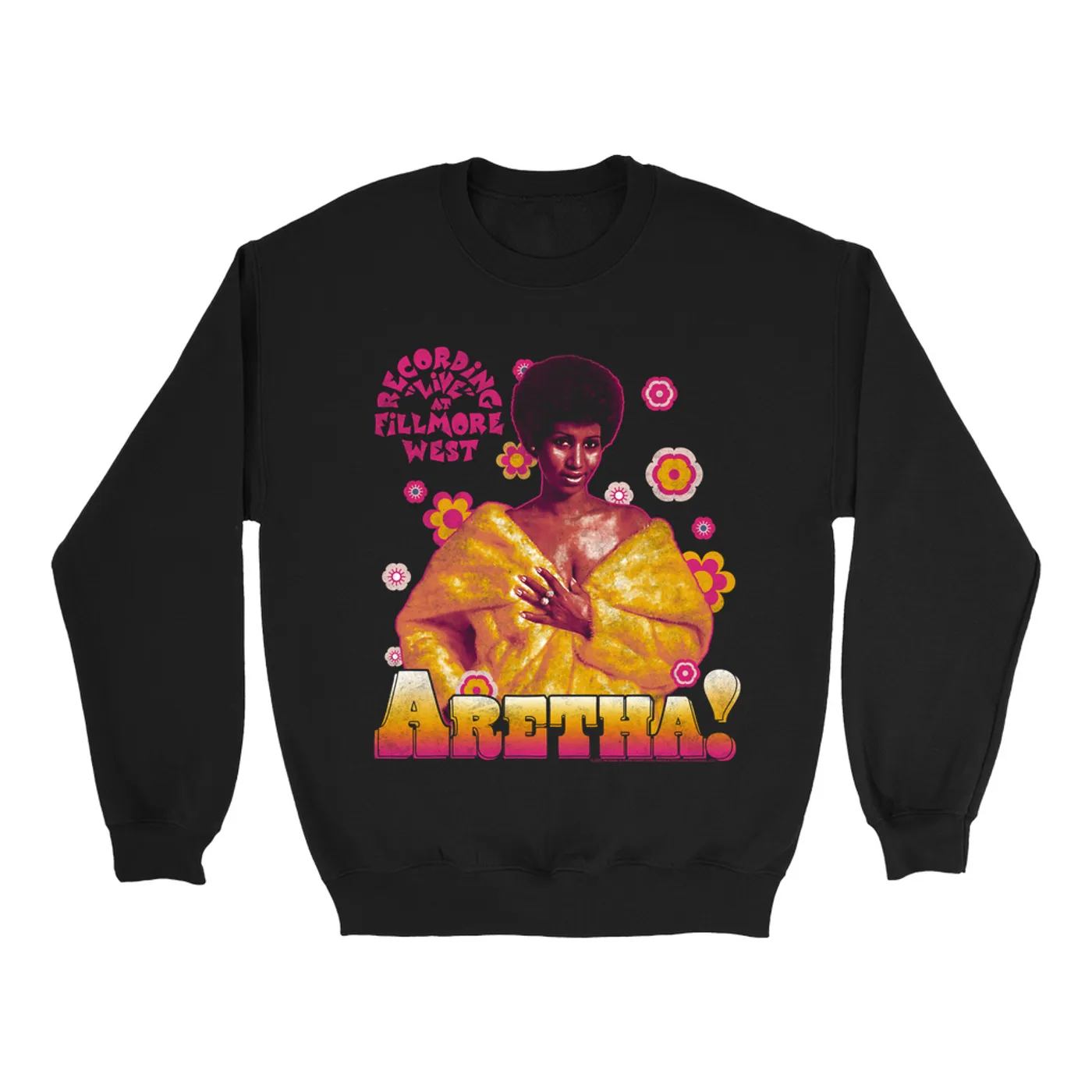 Aretha Franklin Sweatshirt | Flower Power From Fillmore West Live Recording Aretha Franklin Sweatshirt
