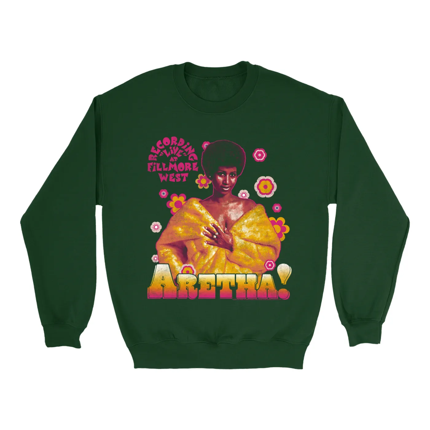 Aretha Franklin Sweatshirt | Flower Power From Fillmore West Live Recording Aretha Franklin Sweatshirt