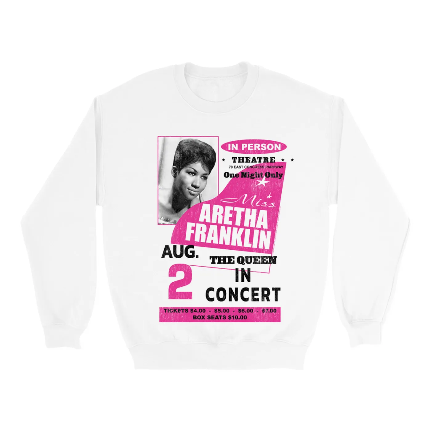 Aretha Franklin Sweatshirt | The Queen In Concert Aretha Franklin Sweatshirt