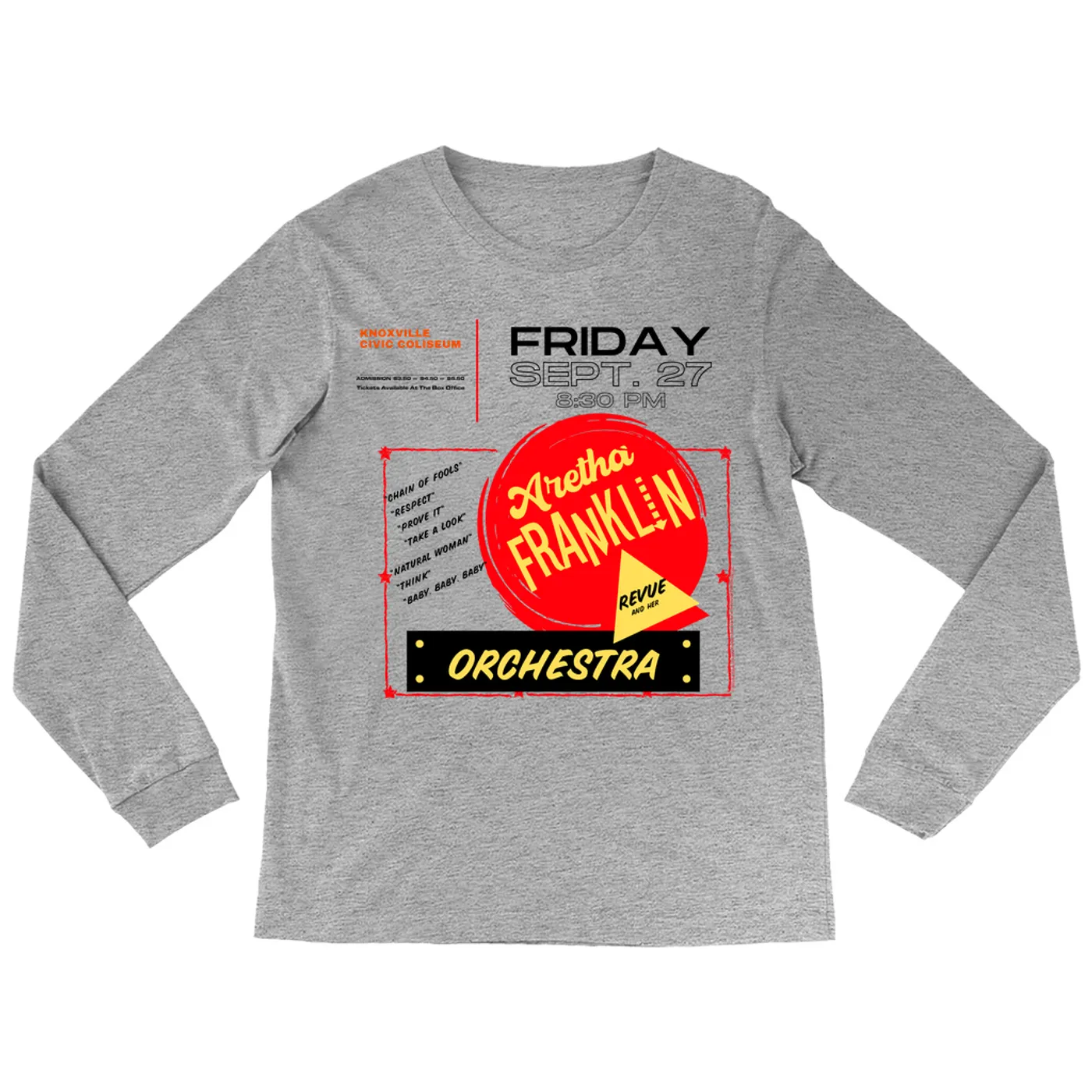 Aretha Franklin Long Sleeve Shirt | Knoxville Revue And Orchestra Aretha Franklin Shirt