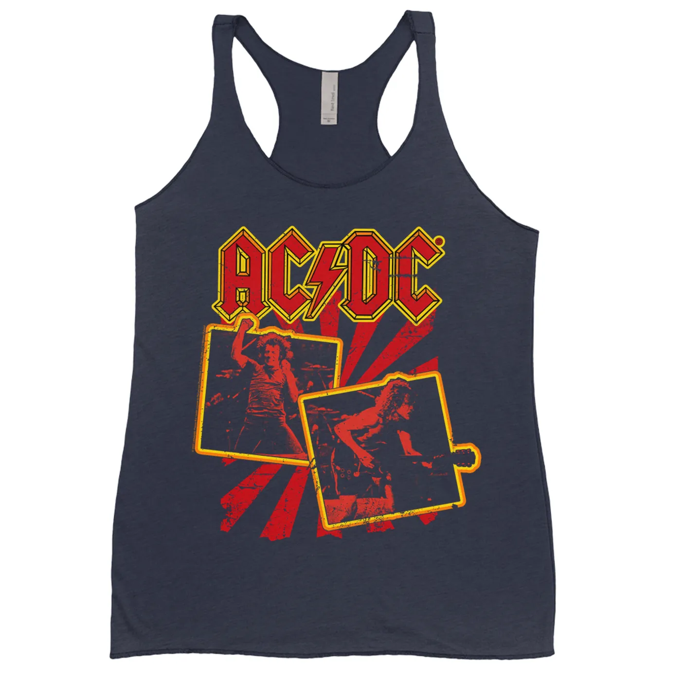 AC/DC Ladies' Tank Top | Back In Black Tour 1980 Distressed ACDC Shirt
