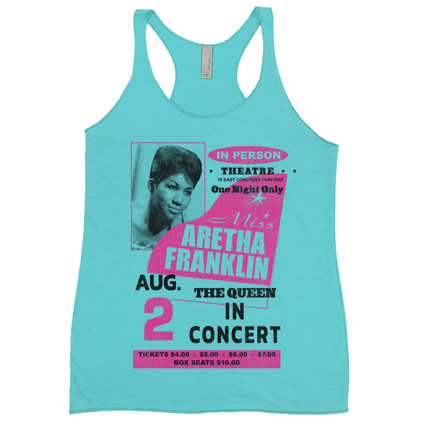 Aretha Franklin Ladies' Tank Top | The Queen In Concert Aretha Franklin Shirt