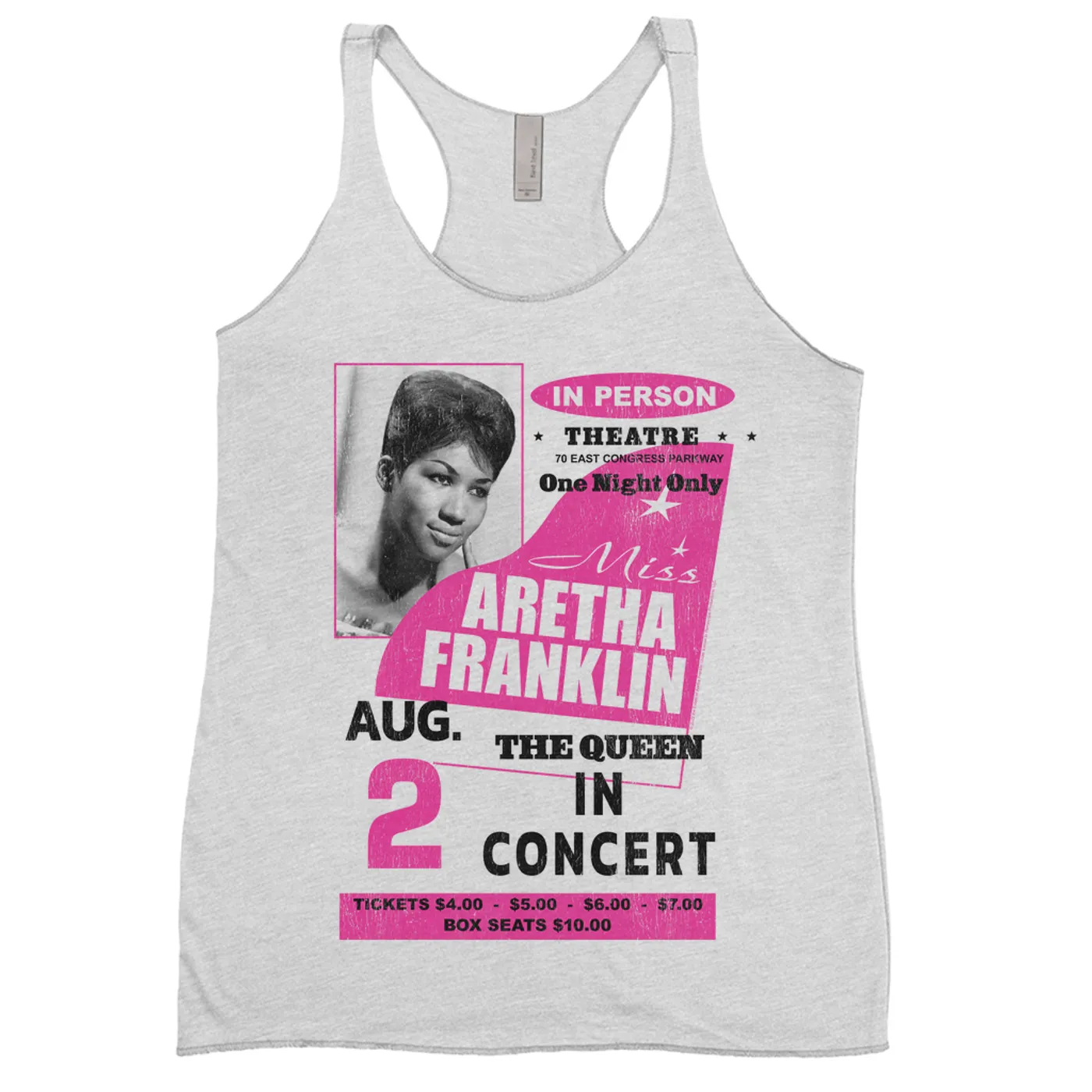 Aretha Franklin Ladies' Tank Top | The Queen In Concert Aretha Franklin Shirt