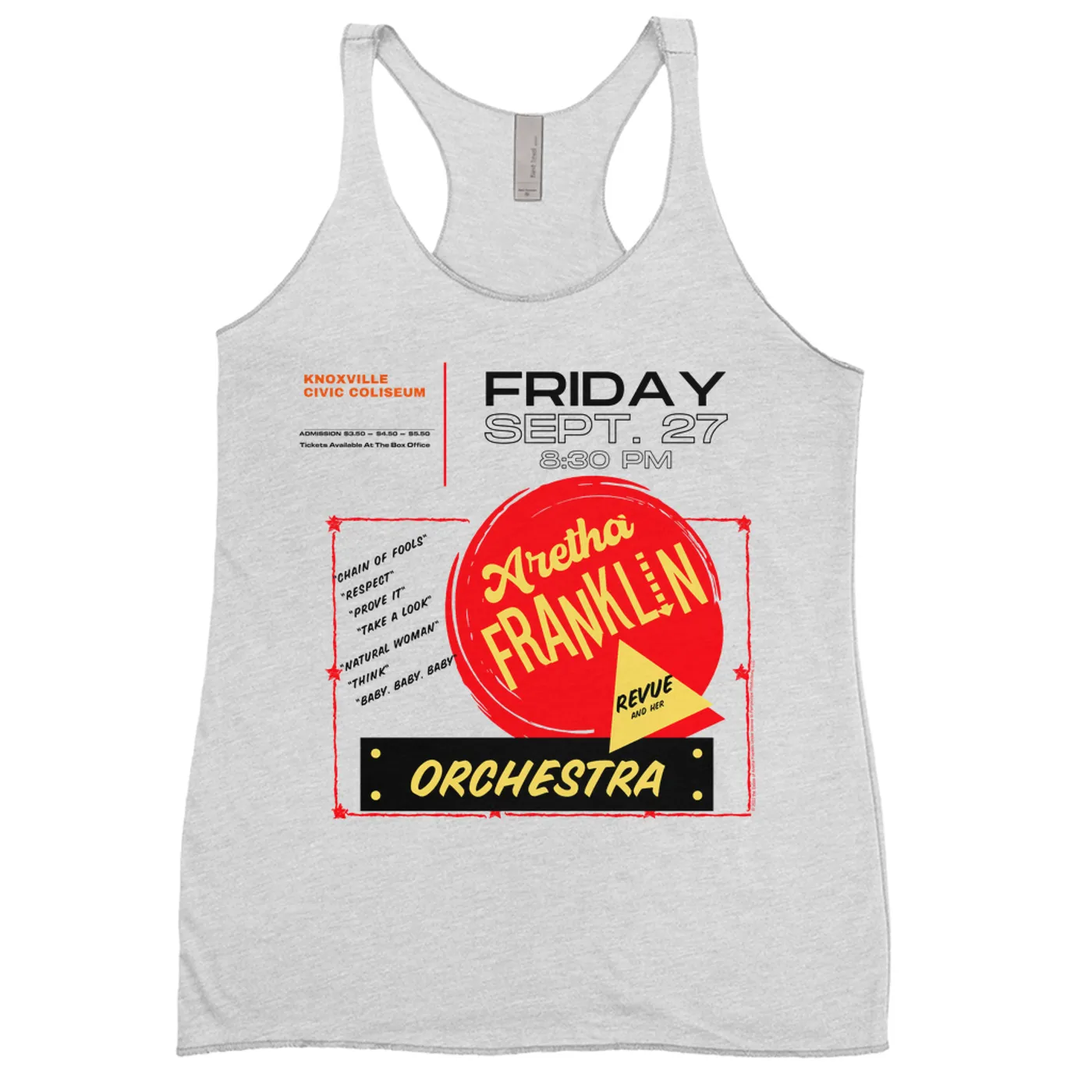 Aretha Franklin Ladies' Tank Top | Knoxville Revue And Orchestra Aretha Franklin Shirt