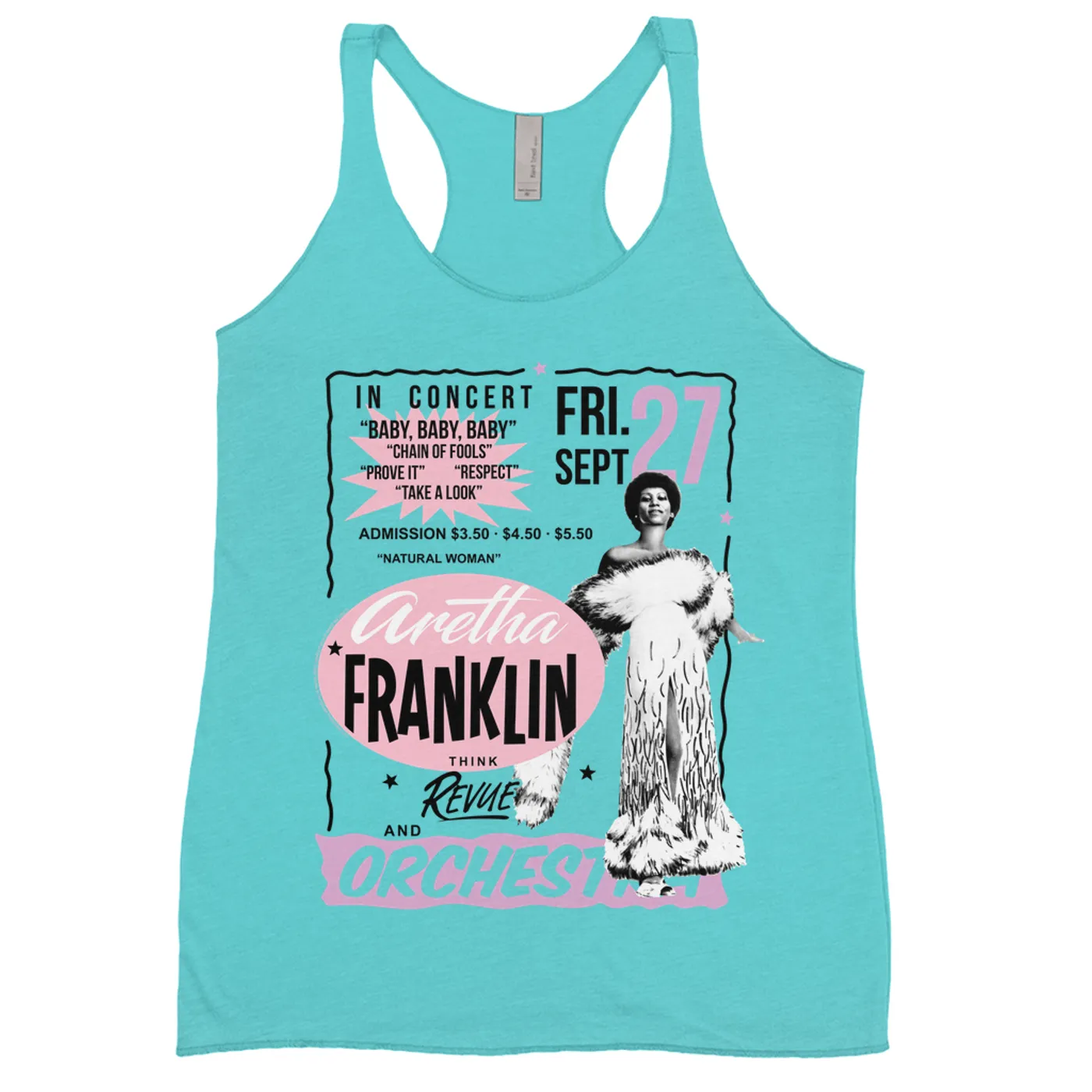 Aretha Franklin Ladies' Tank Top | Revue And Orchestra In Concert Aretha Franklin Shirt
