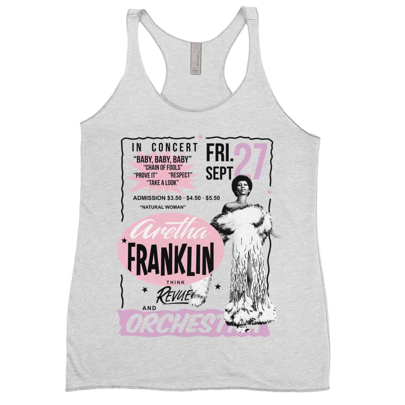 Aretha Franklin Ladies' Tank Top | Revue And Orchestra In Concert Aretha Franklin Shirt