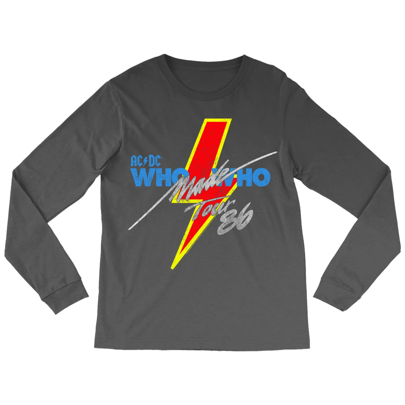 AC/DC Long Sleeve Shirt | Who Made Who Tour 1986 ACDC Shirt