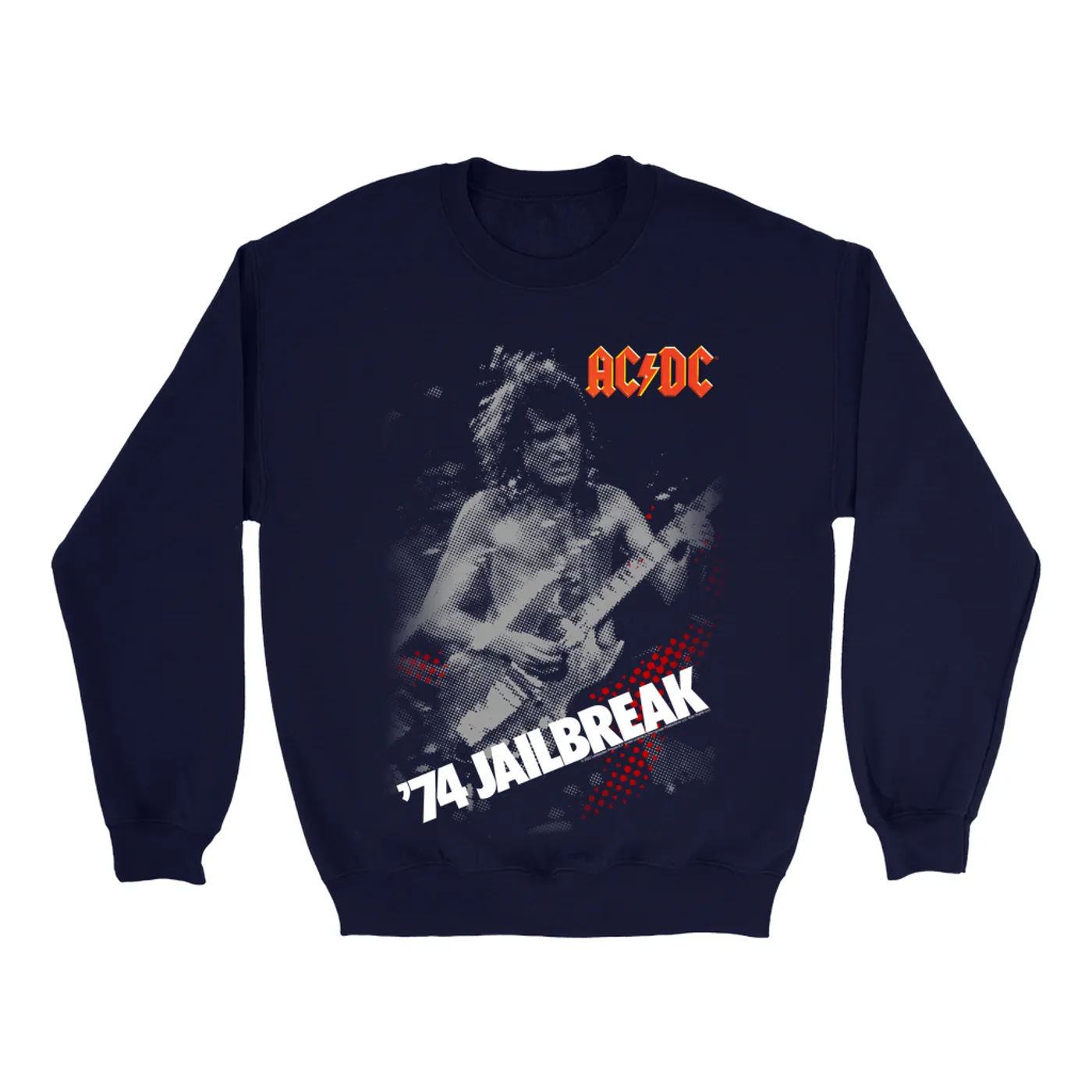 AC/DC Sweatshirt | 74 Jailbreak Ben-Day Dots ACDC Sweatshirt