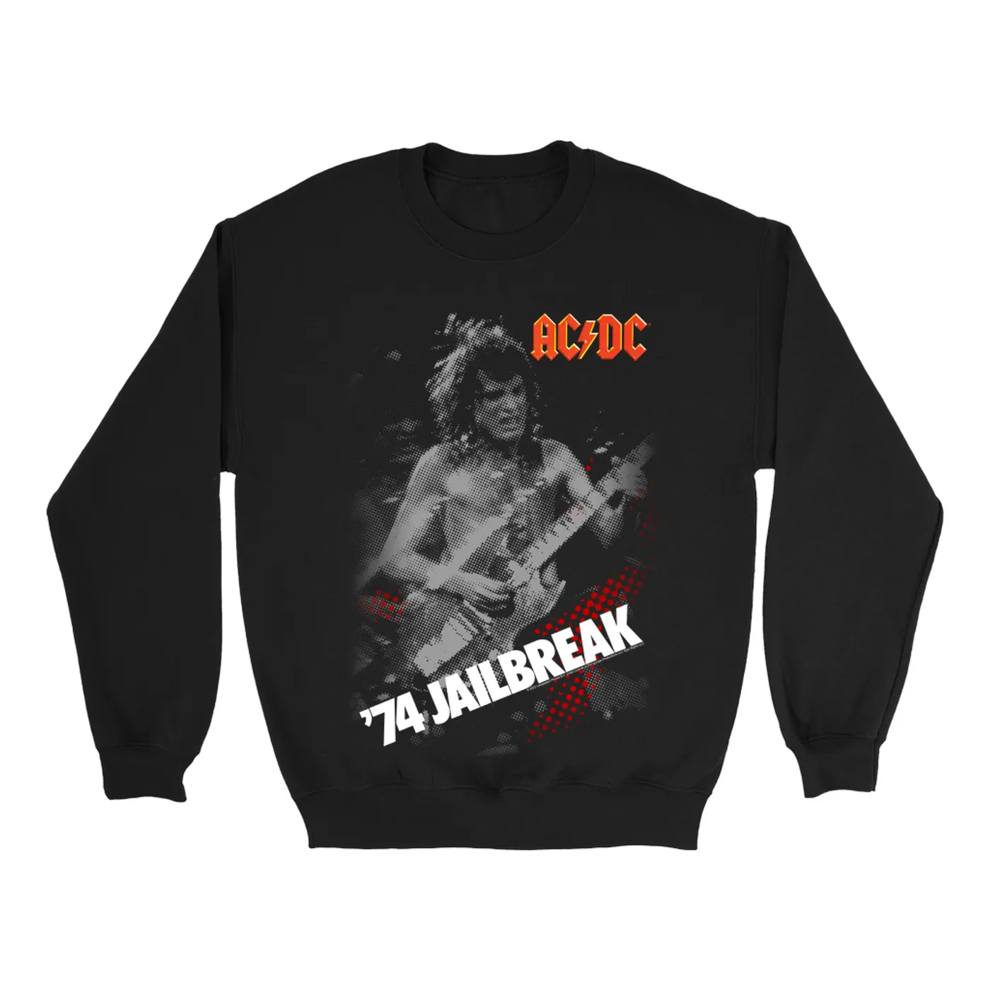AC/DC Sweatshirt | 74 Jailbreak Ben-Day Dots ACDC Sweatshirt