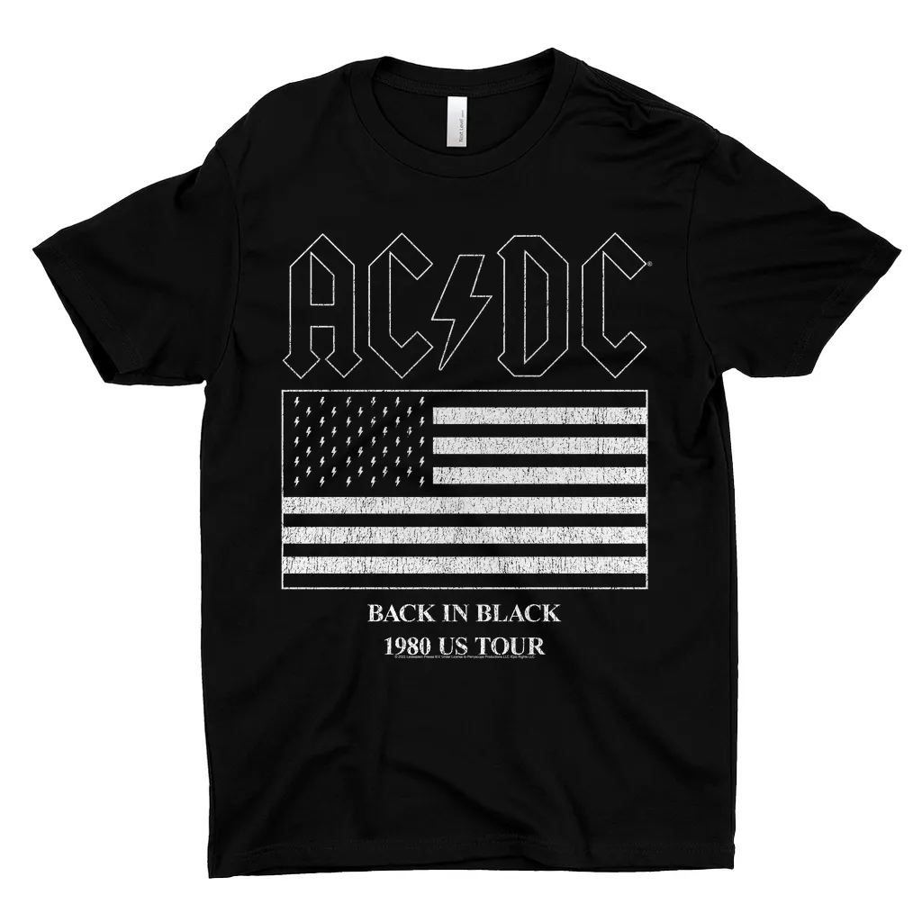 T-Shirt | Back In Black Flag Tour 1980 Distressed Shirt