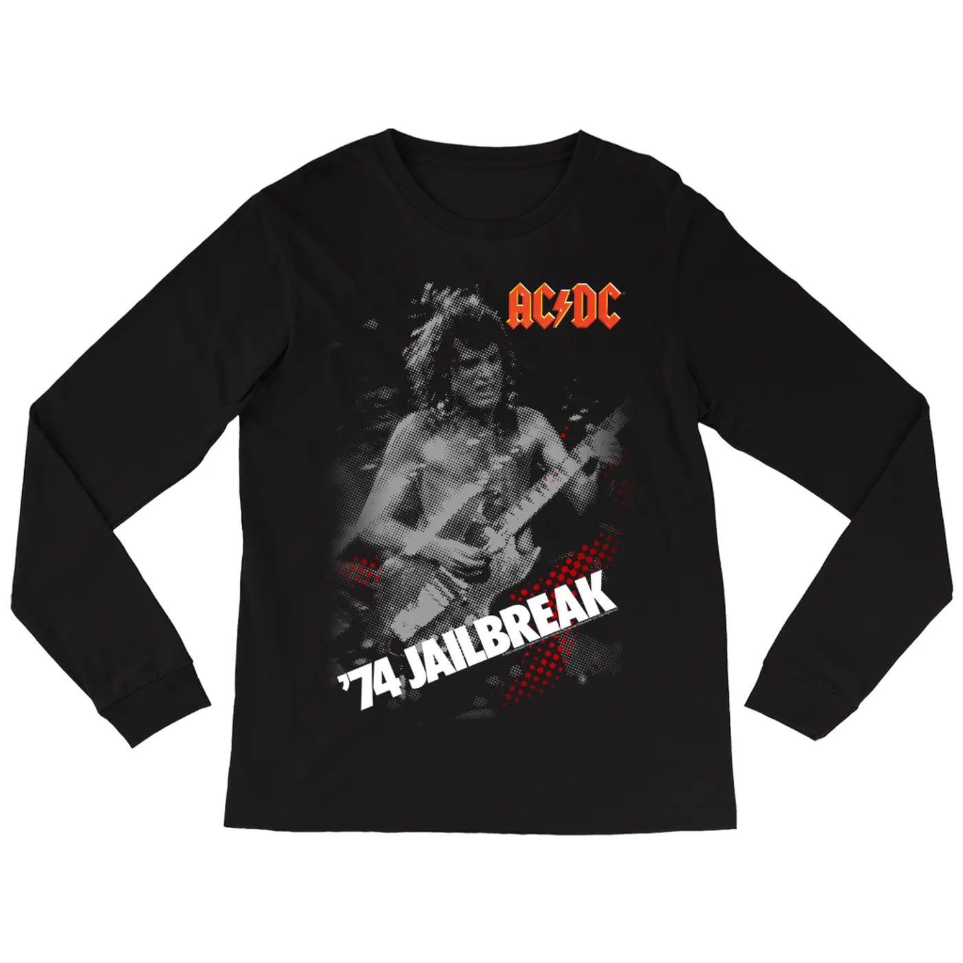 AC/DC Long Sleeve Shirt | 74 Jailbreak Ben-Day Dots ACDC Shirt