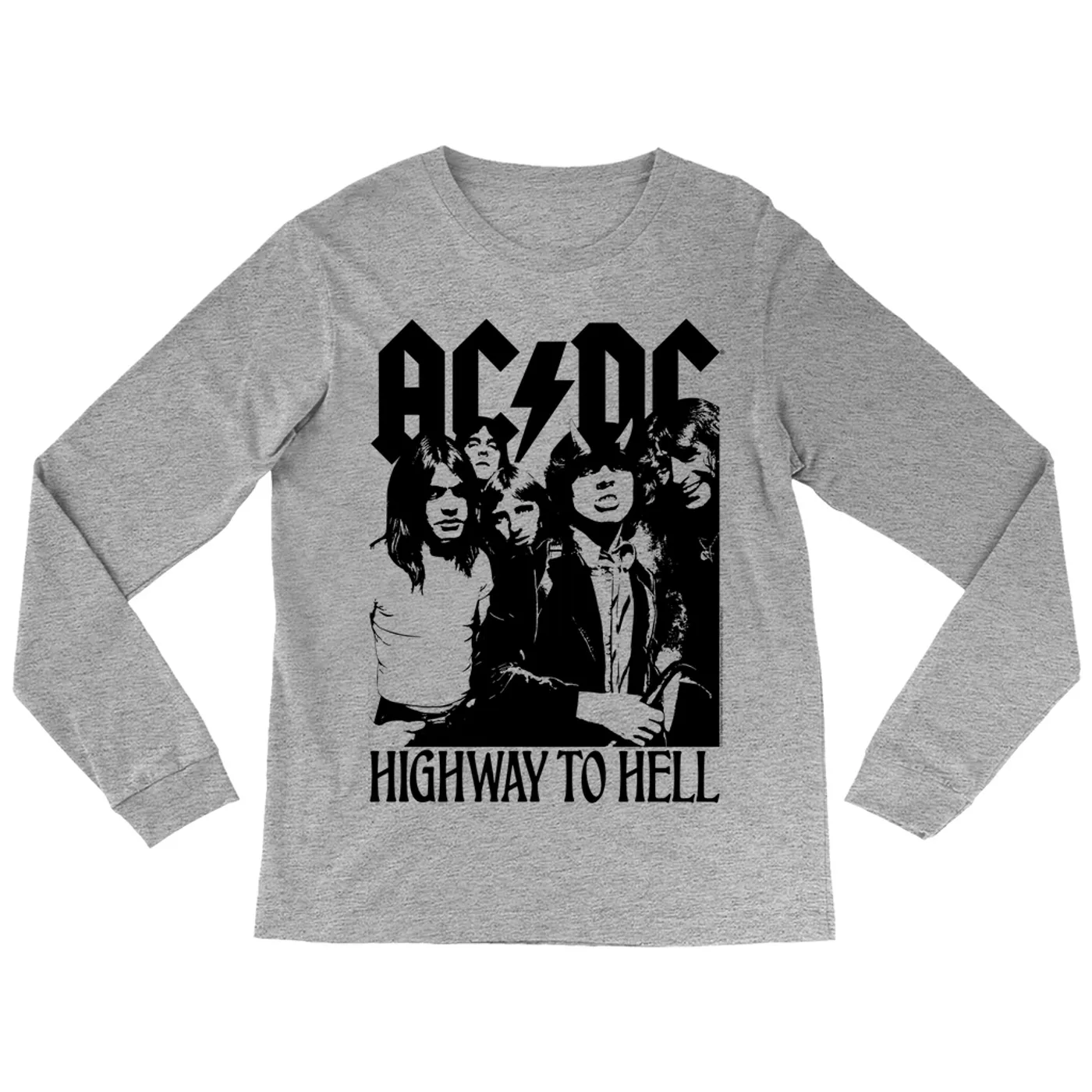 AC/DC Long Sleeve Shirt | Highway To Hell Retro Black ACDC Shirt