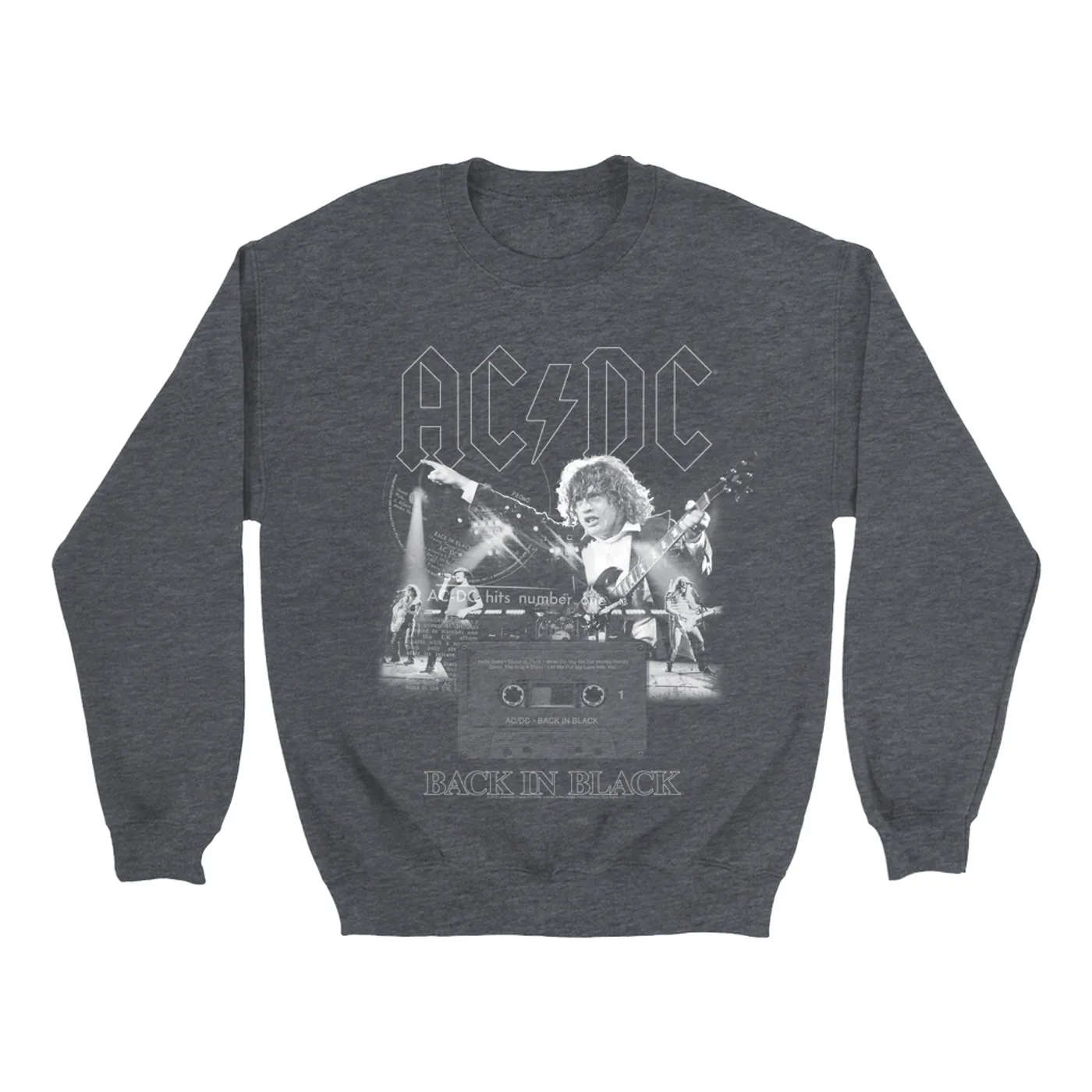 AC/DC Sweatshirt | Back In Black Concert Collage ACDC Sweatshirt