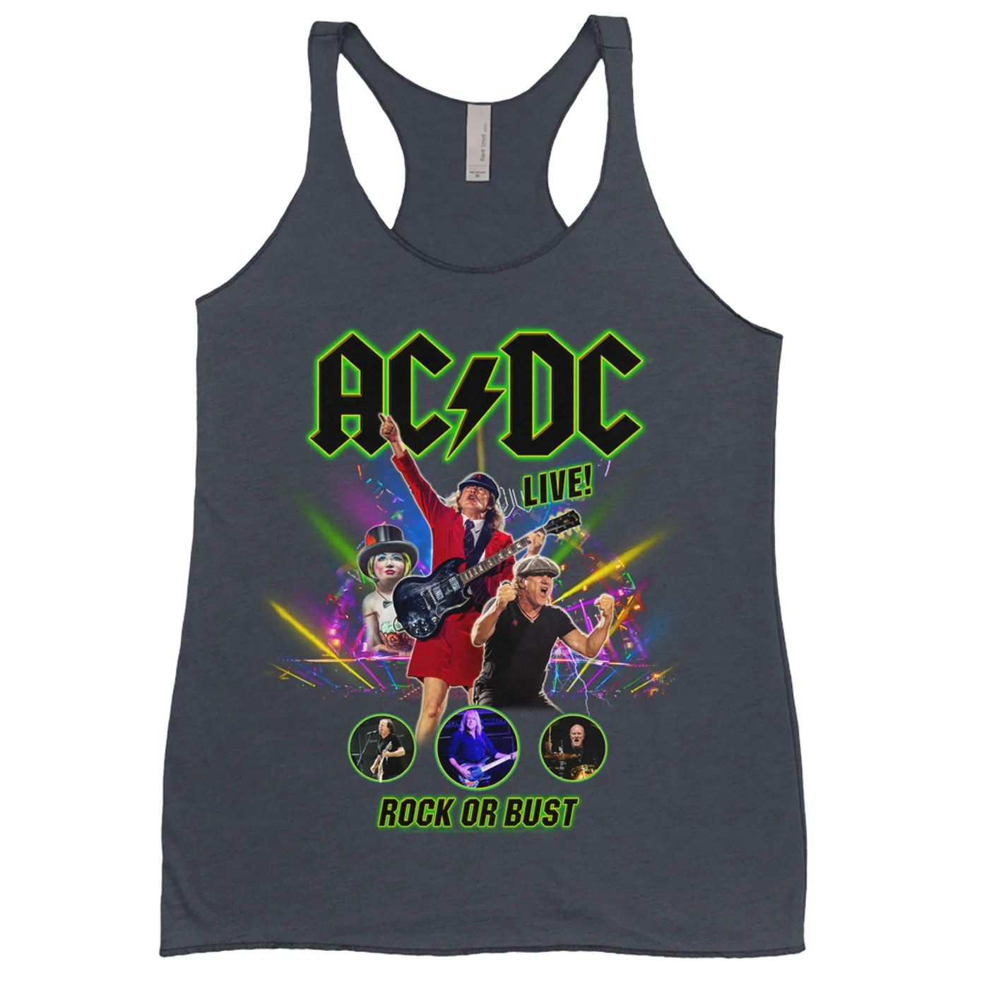 AC/DC Ladies' Tank Top | Rock Or Bust LIVE! ACDC Shirt