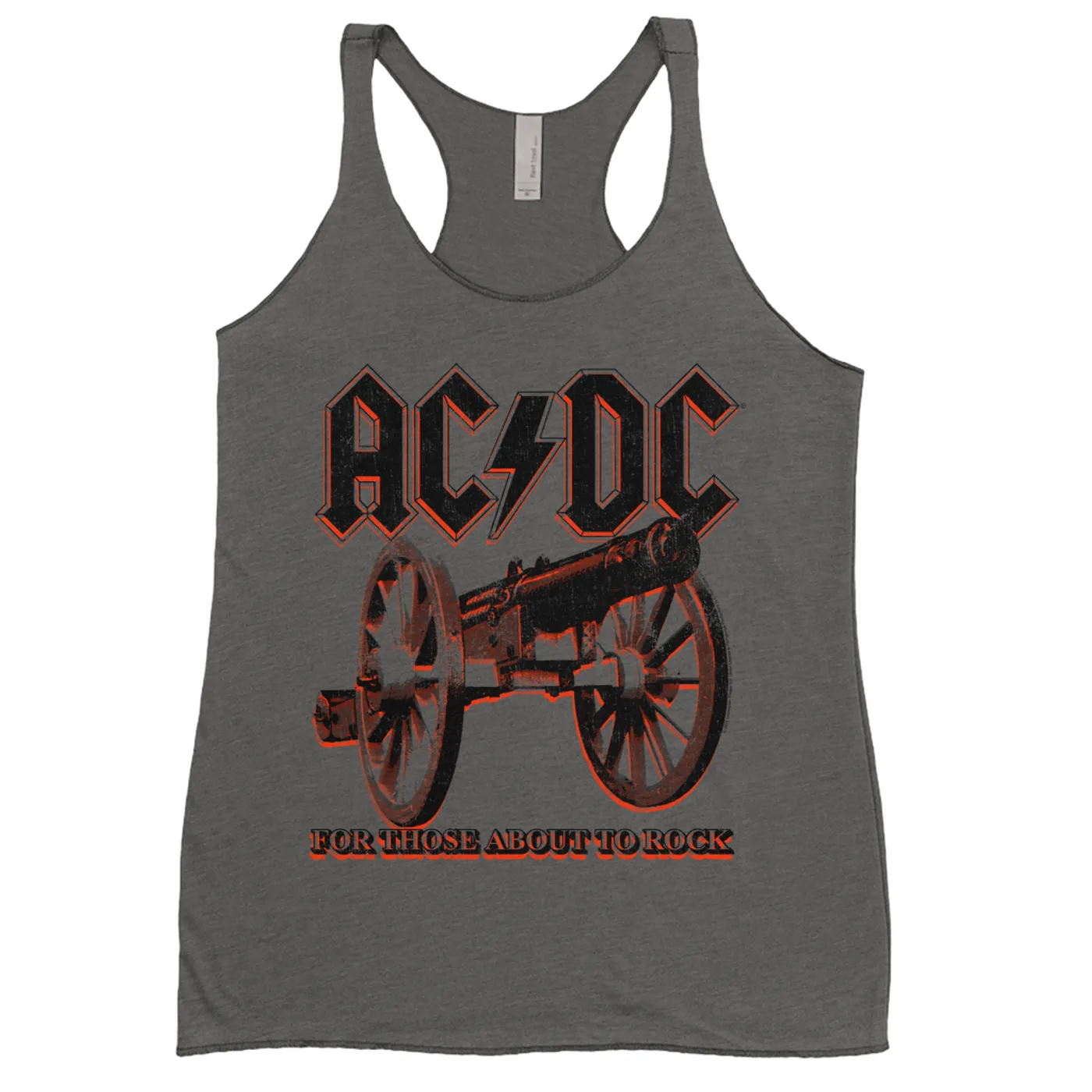 AC/DC Ladies' Tank Top | Neon For Those About To Rock Cannon ACDC Shirt