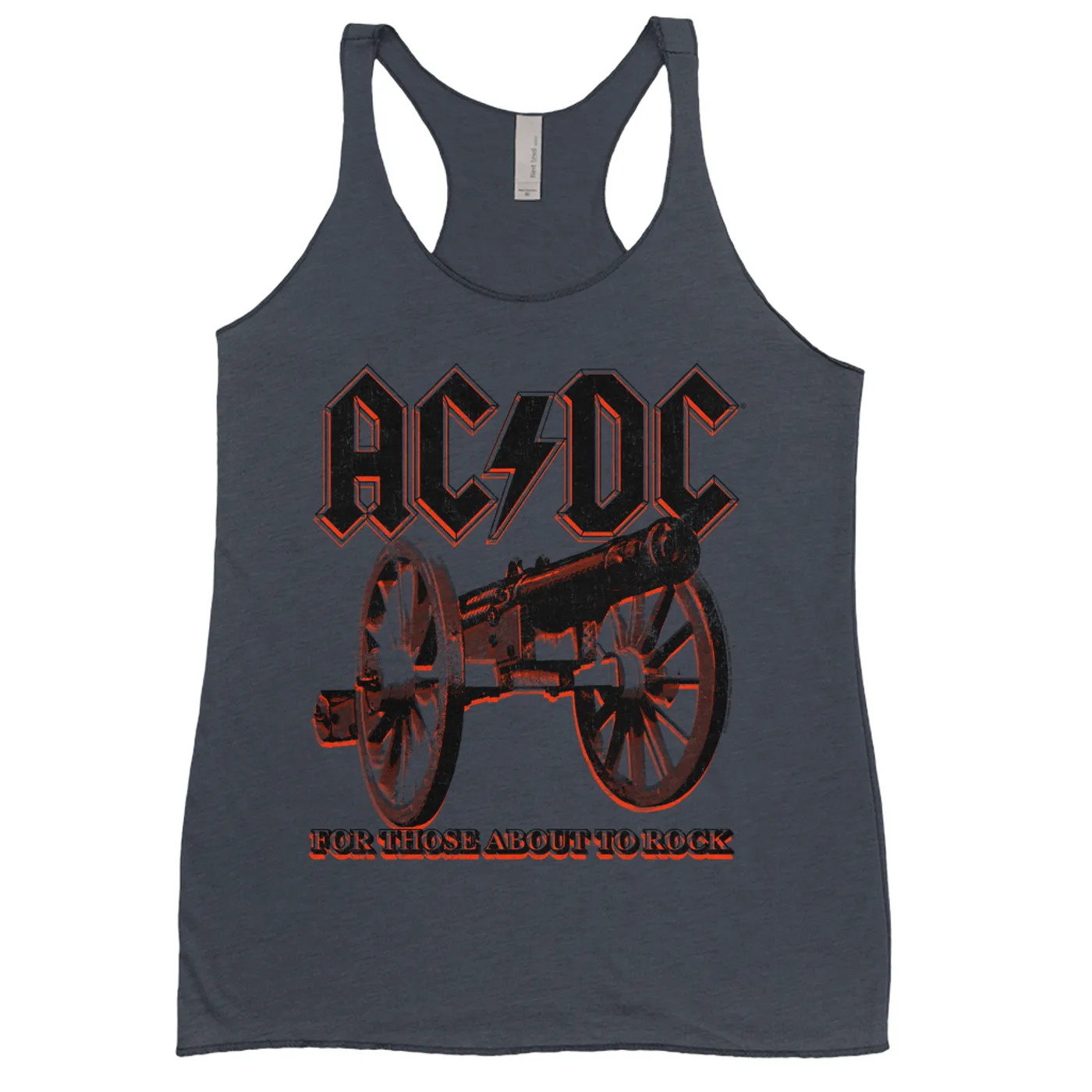 AC/DC Ladies' Tank Top | Neon For Those About To Rock Cannon ACDC Shirt