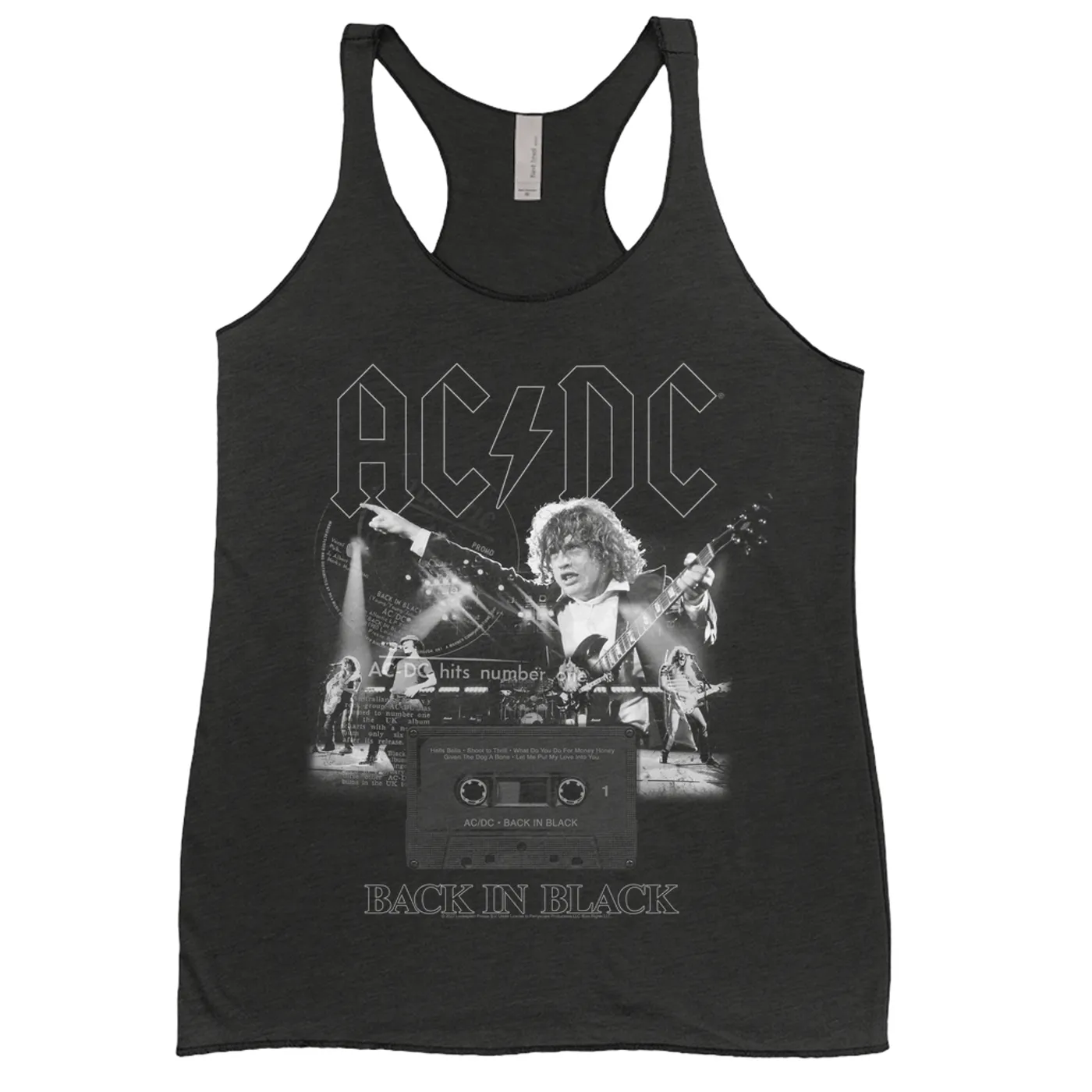 AC/DC Ladies' Tank Top | Back In Black Concert Collage ACDC Shirt